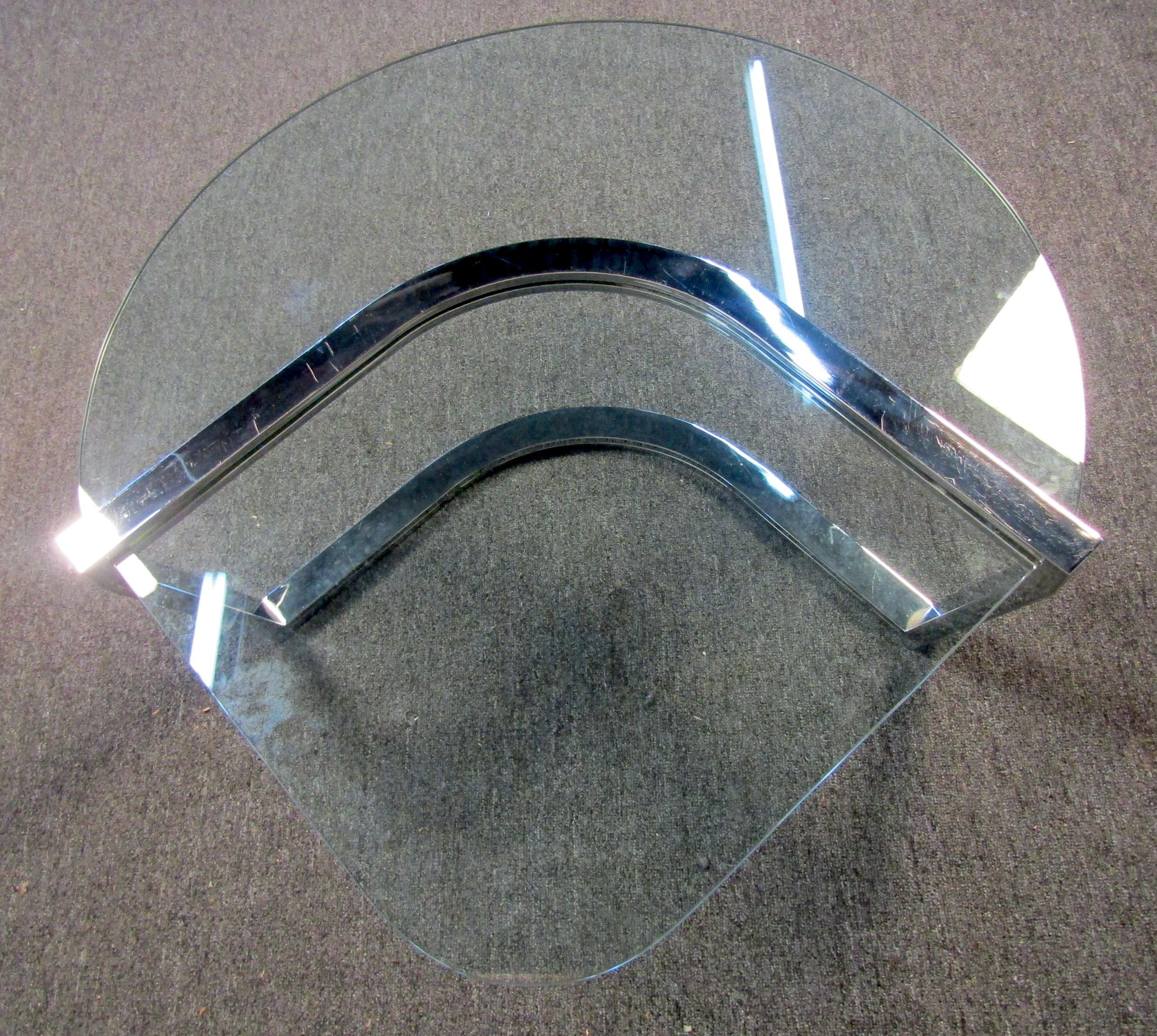 Vintage Modern Glass Coffee Table by Pace For Sale 1