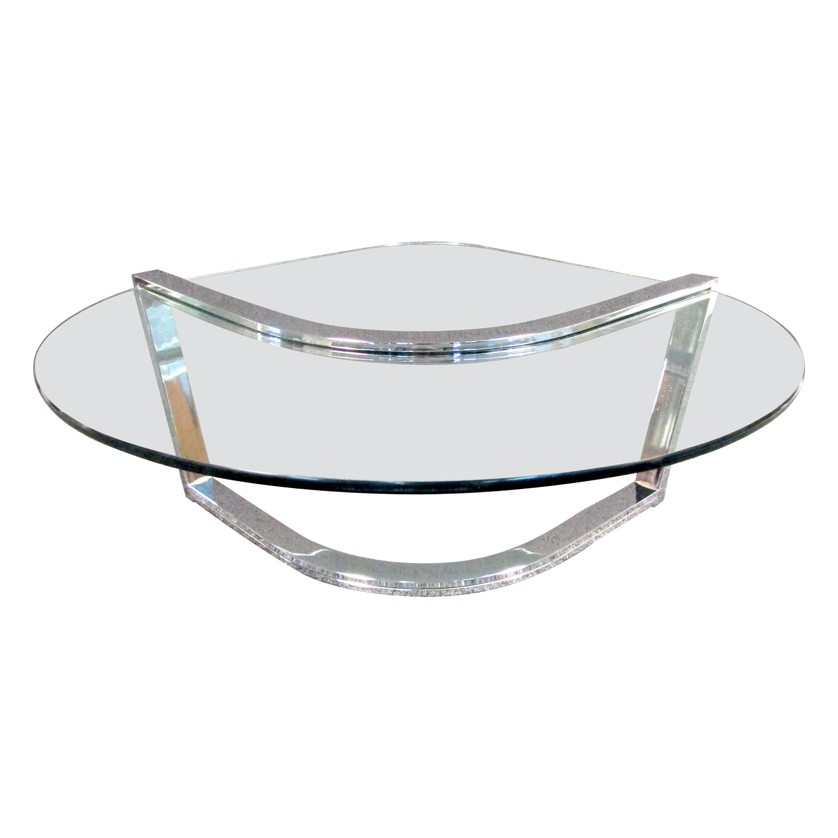 Mesa baja de cristal moderna vintage by Pace