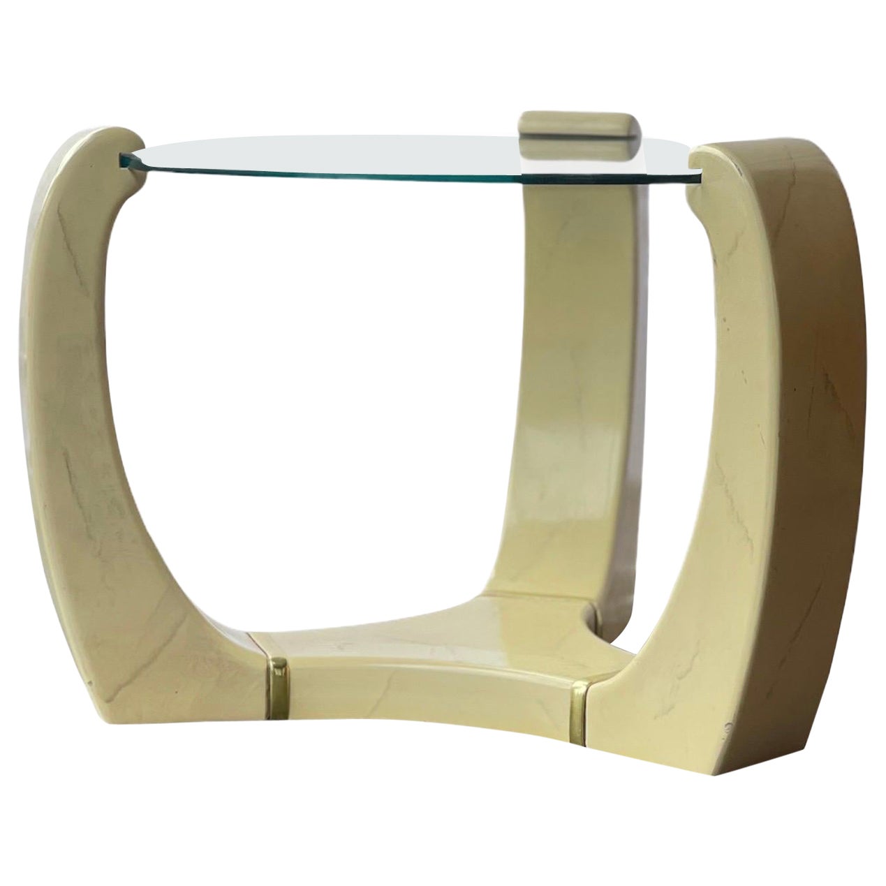 Vintage Modern Glass Table For Sale