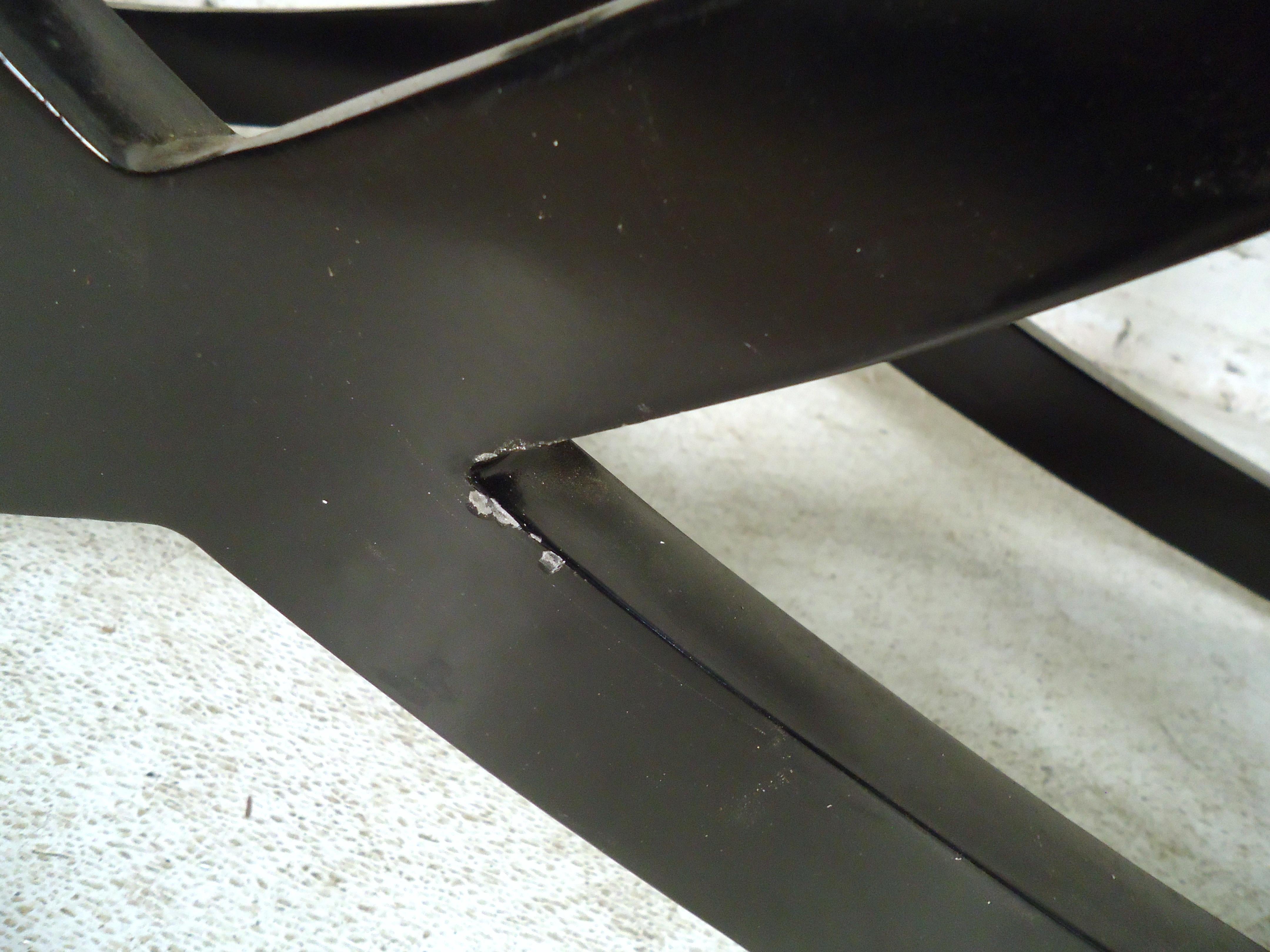 Vintage Modern Glass Top Console Table 1