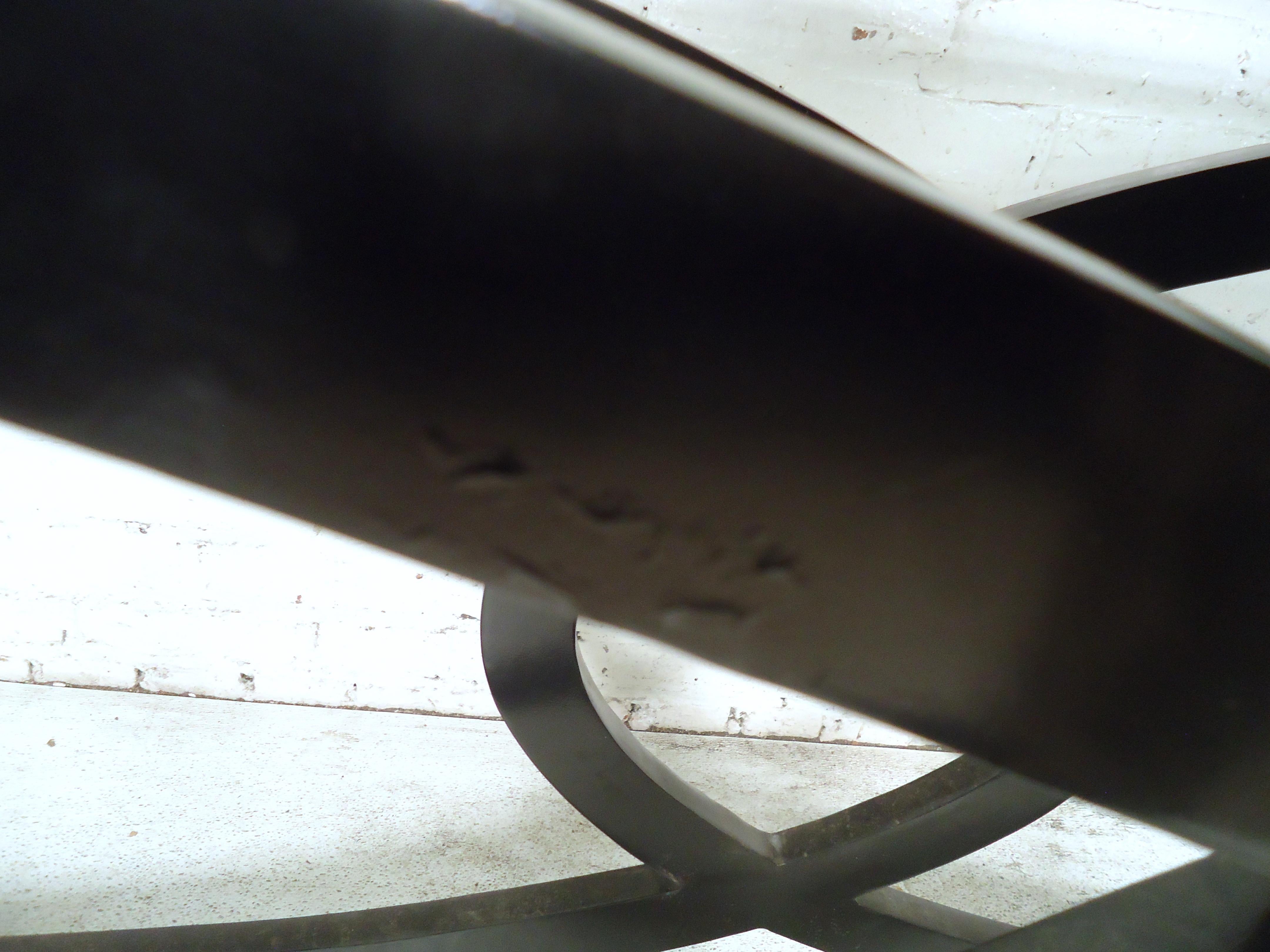 Vintage Modern Glass Top Console Table 3