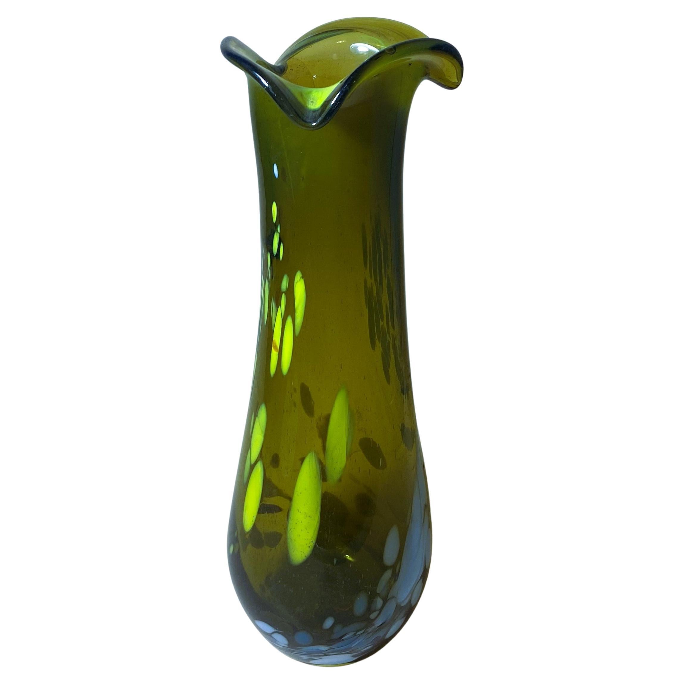 Moderne Vintage-Glasvase Budveszel Gyula Ungarn, 1990er Jahre