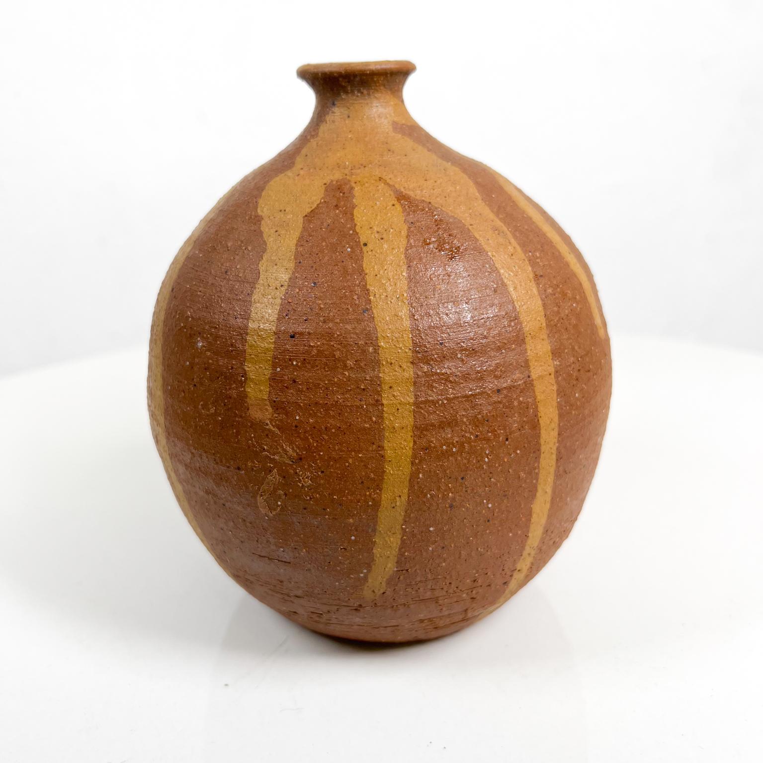 Mid-Century Modern 1970s Vintage Modern Glaze Art Pottery Bud Weed Vase For Sale