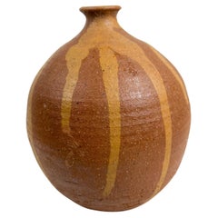 1970s Vintage Modern Glaze Art Pottery Bud Weed Vase