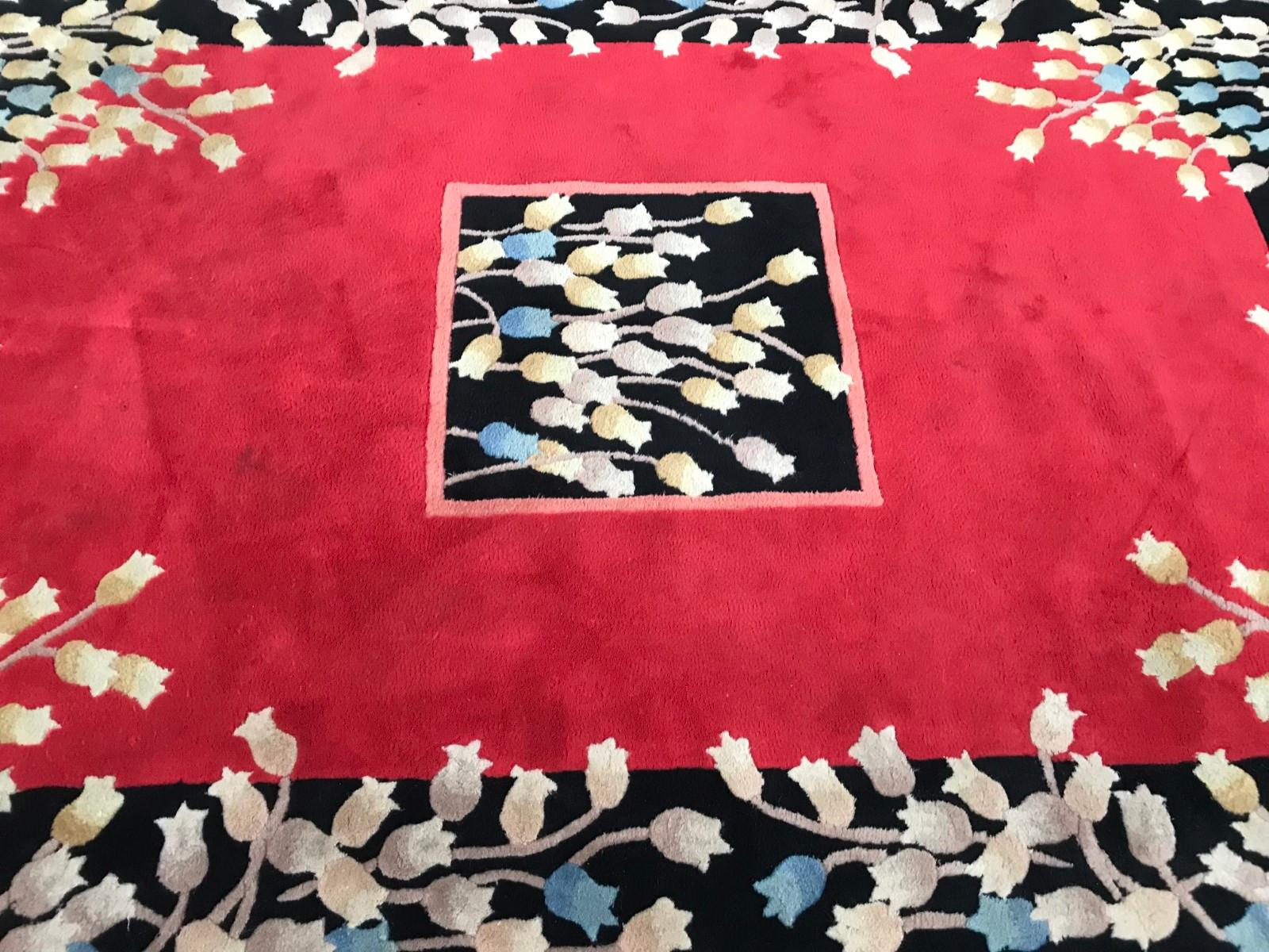 Vintage Modern Hand Tufted Rug In Good Condition In Saint Ouen, FR