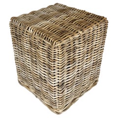 Vintage Modern Hand-Woven Rattan Chair, 20th Century, Natural Design