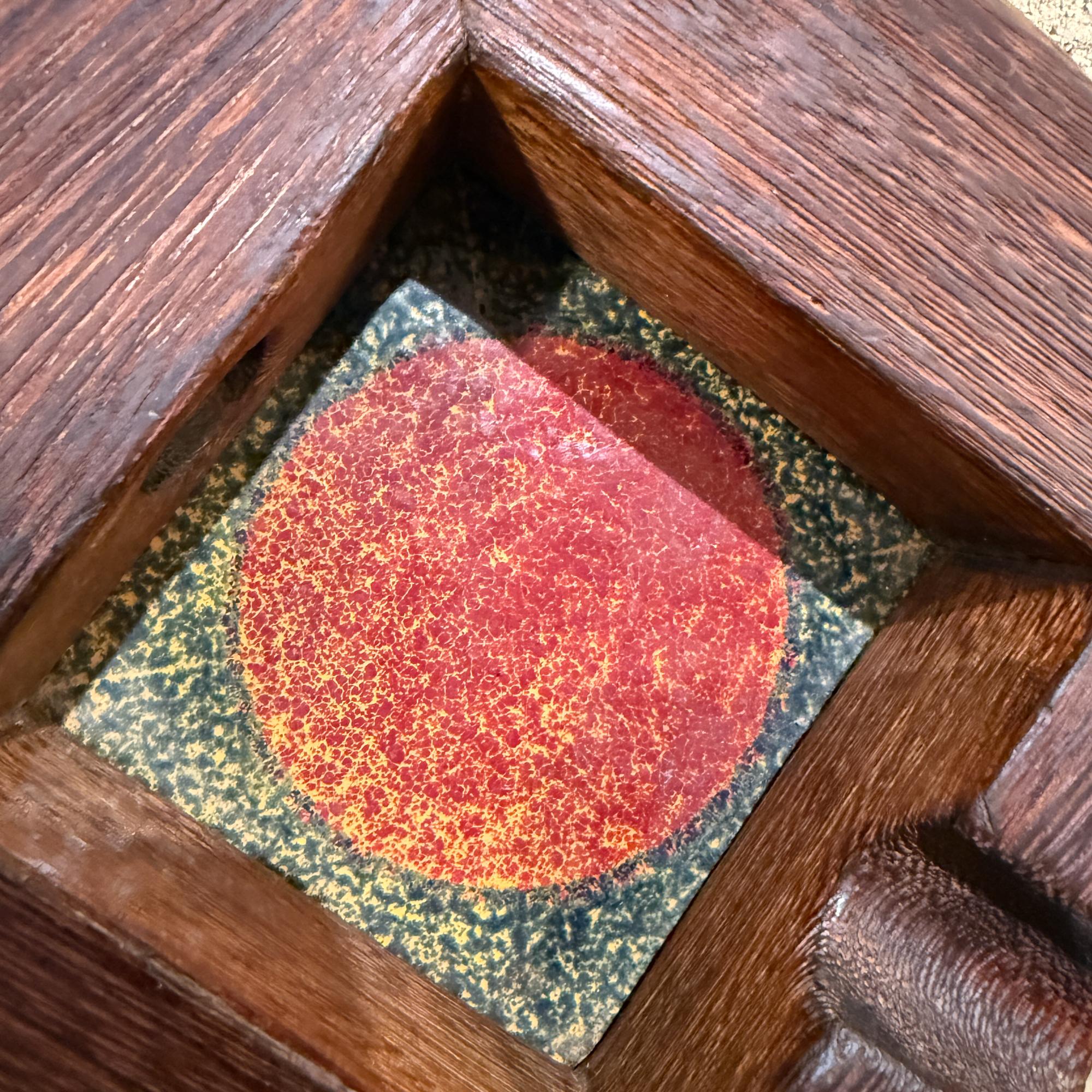 Vintage Modern Handcrafted Aschenbecher Exotic Wood & Emaille Studio A im Angebot 5