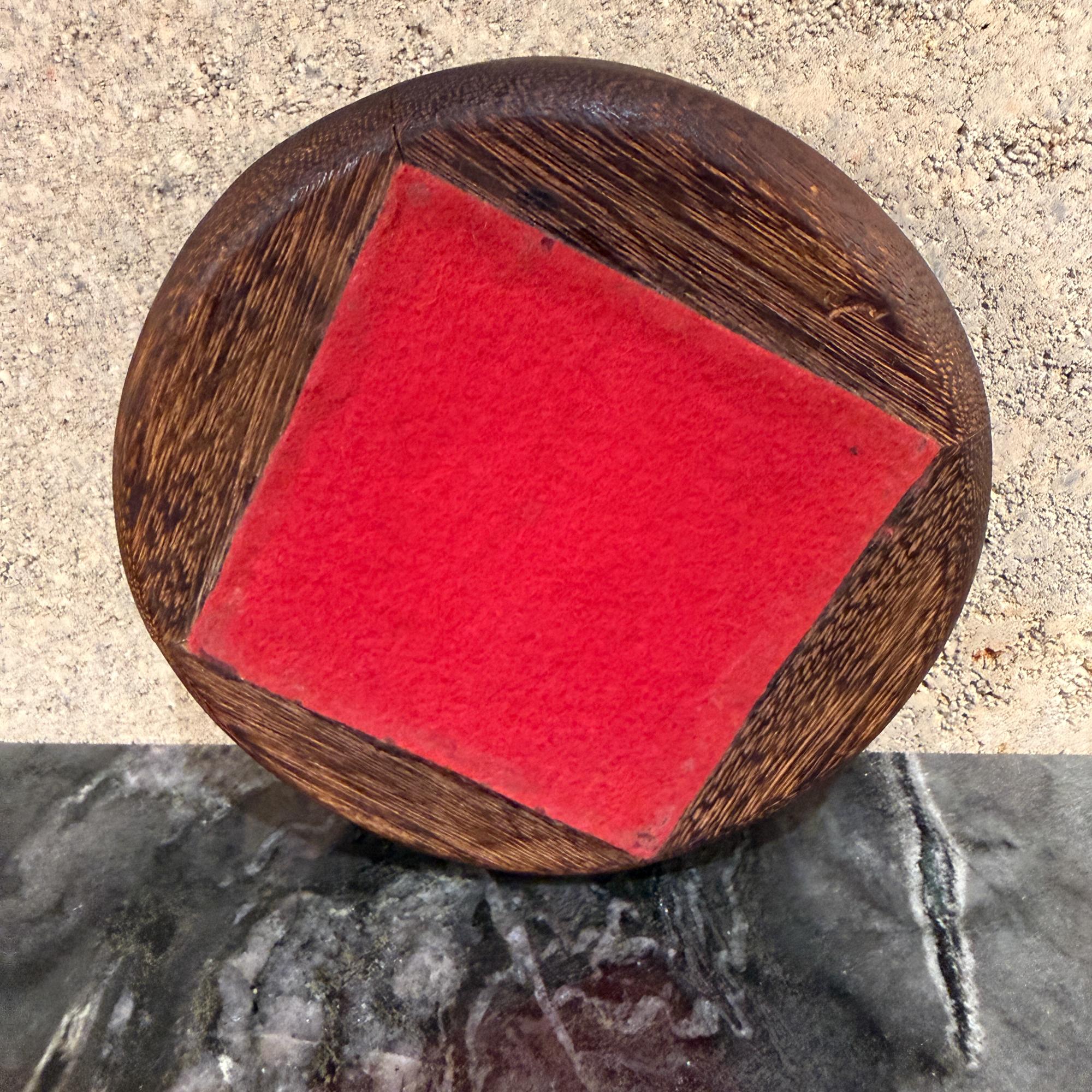 Vintage Modern Handcrafted Aschenbecher Exotic Wood & Emaille Studio A im Angebot 6