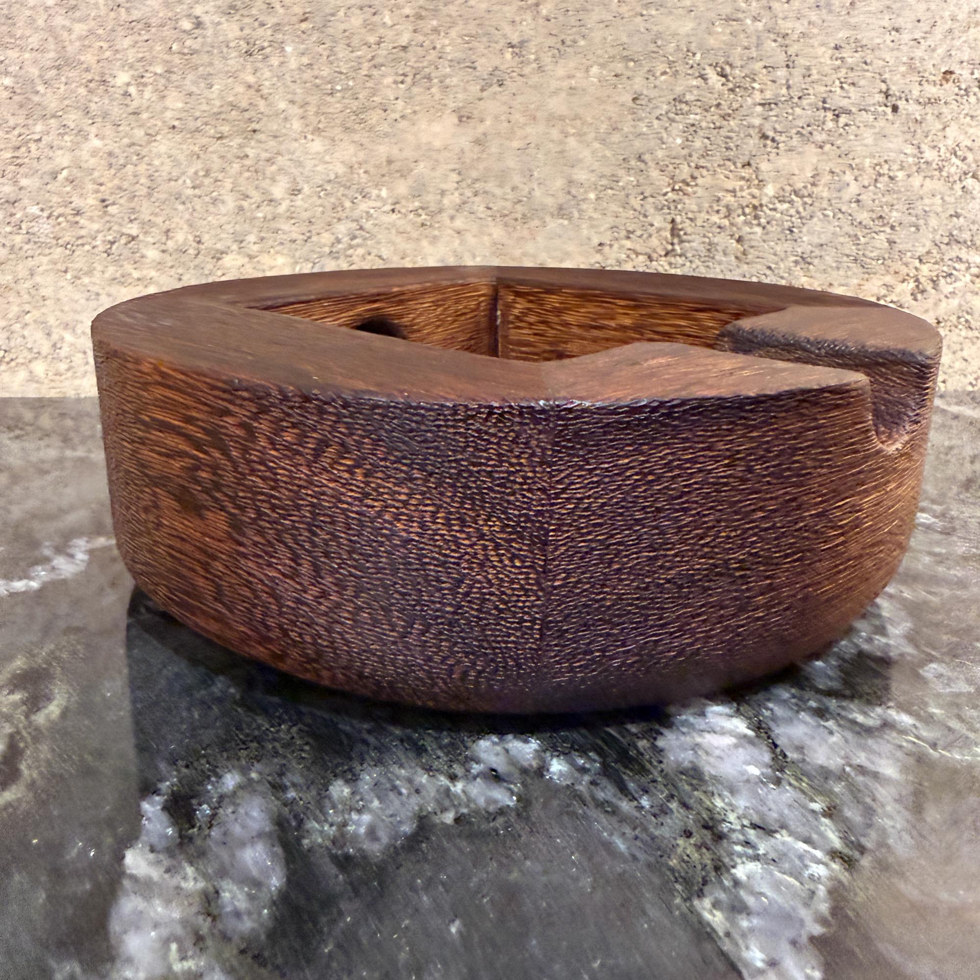 Vintage Modern Handcrafted Aschenbecher Exotic Wood & Emaille Studio A (amerikanisch) im Angebot