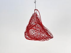 Vintage Modern Hanging Geometric Mobile Wire Sculpture