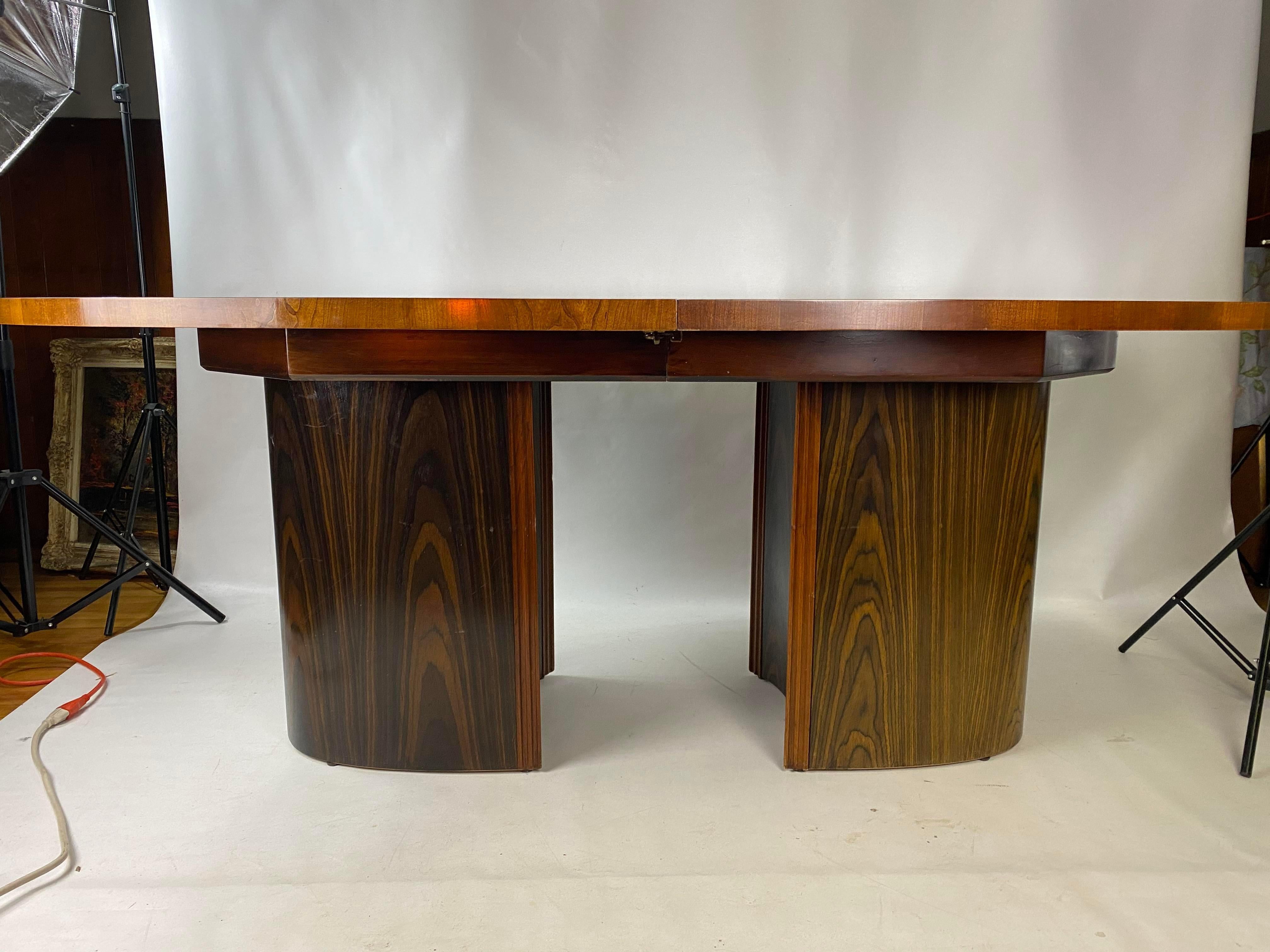 American Vintage Modern Henredon Cherry Hardwood Dining Table