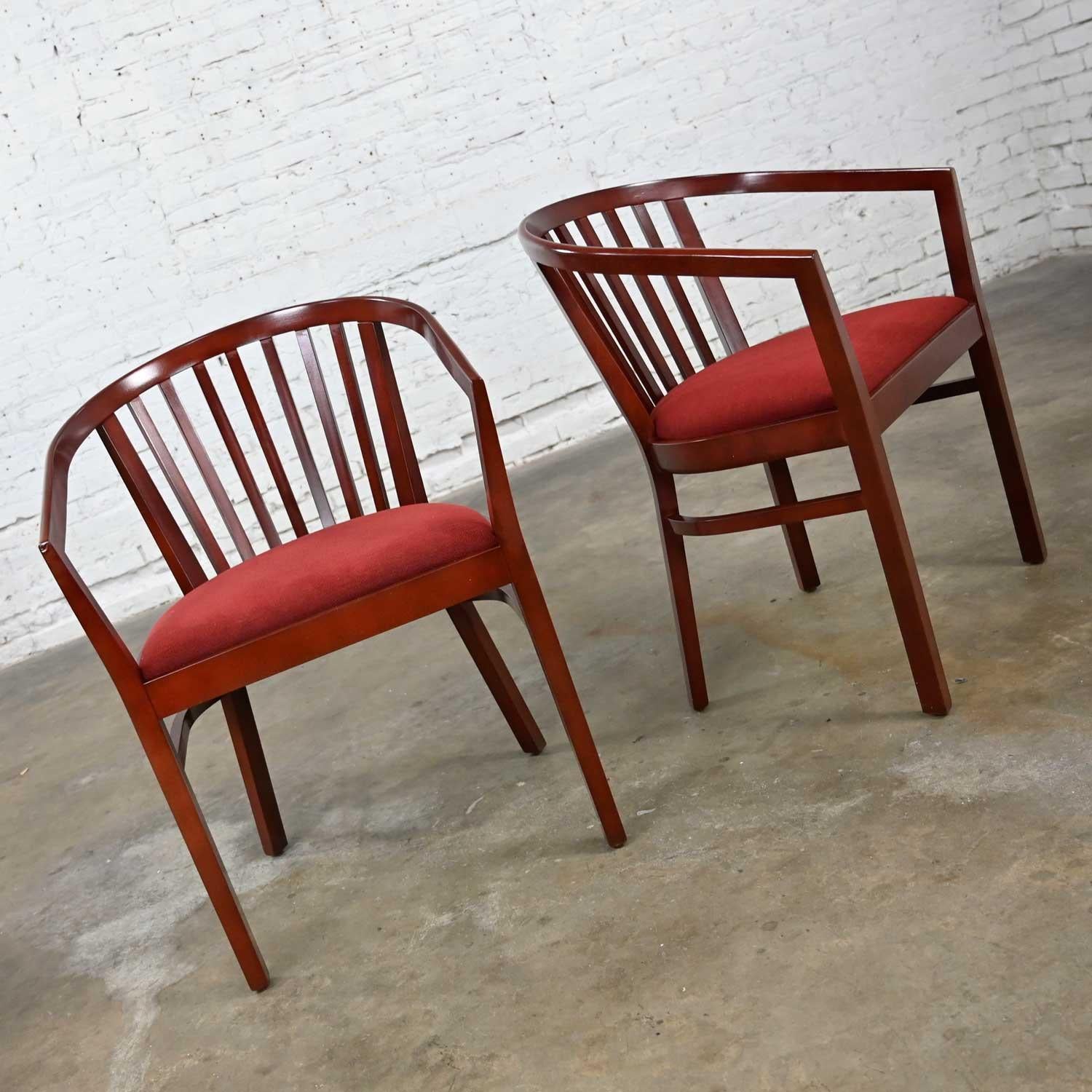 Moderne Herman Miller-Sessel mit Lattenrostrückenlehne in gebürstetem Orange und gebürstetem Chenille, Vintage  im Angebot 6
