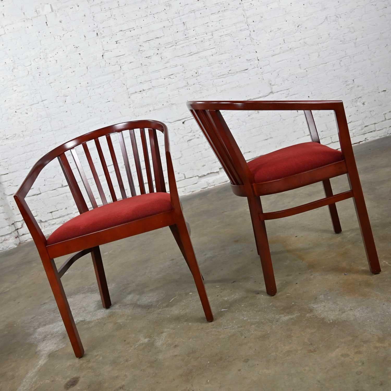 Moderne Herman Miller-Sessel mit Lattenrostrückenlehne in gebürstetem Orange und gebürstetem Chenille, Vintage  im Zustand „Gut“ im Angebot in Topeka, KS