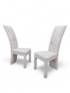 Vintage Modern High Back Parsons Dining Chairs - Set of 4