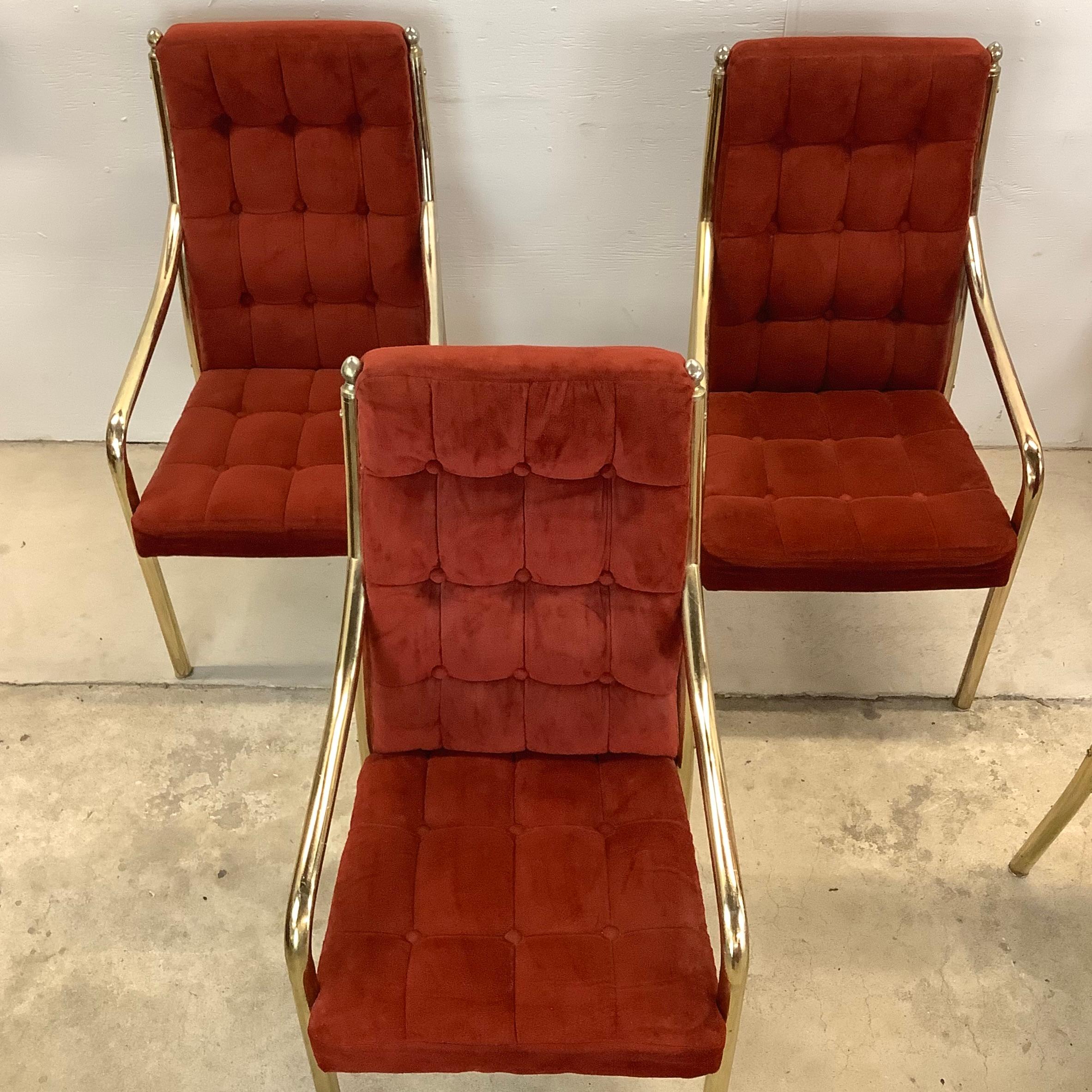20th Century Vintage Modern Highback Dining Chairs by Chromcraft, set of Six For Sale