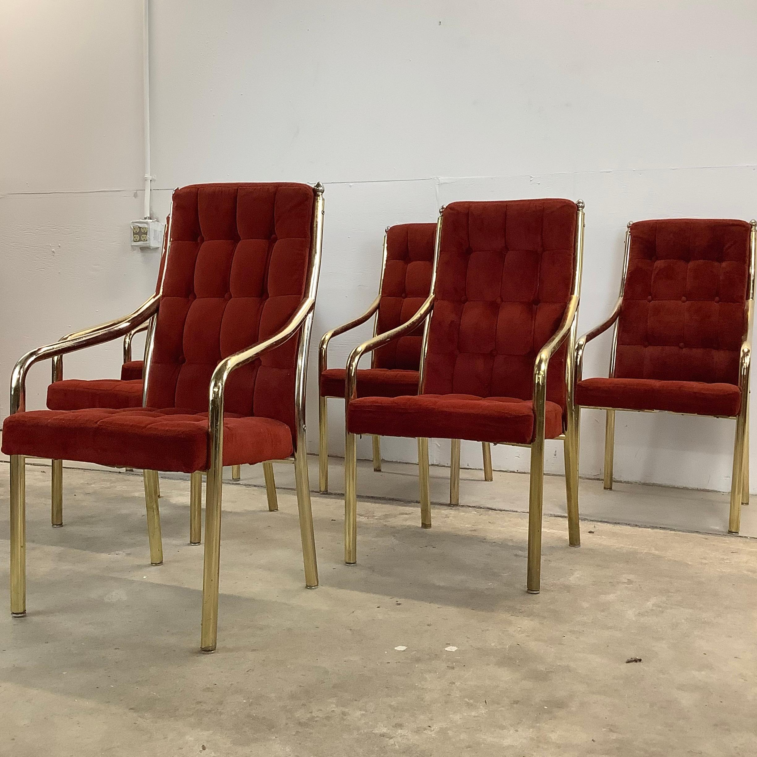 Other Vintage Modern Highback Dining Chairs by Chromcraft, set of Six For Sale