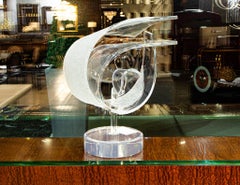 Vintage Modern Hollywood Regency Lucite Sculpture Signed Van Teal