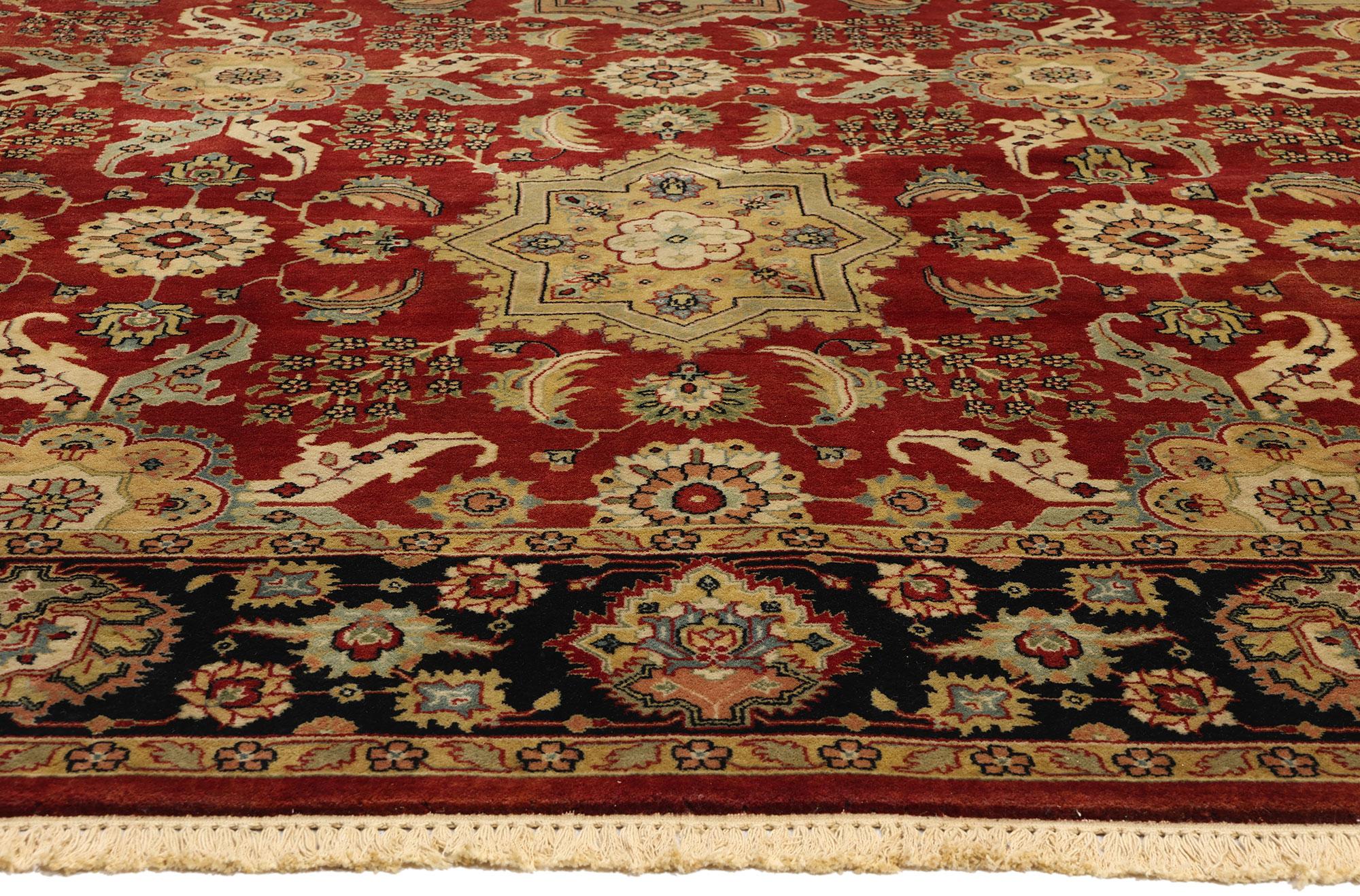 Agra Vintage Modern Indian Mogul Rug, Timeless Allure Meets Traditional Sensibility For Sale