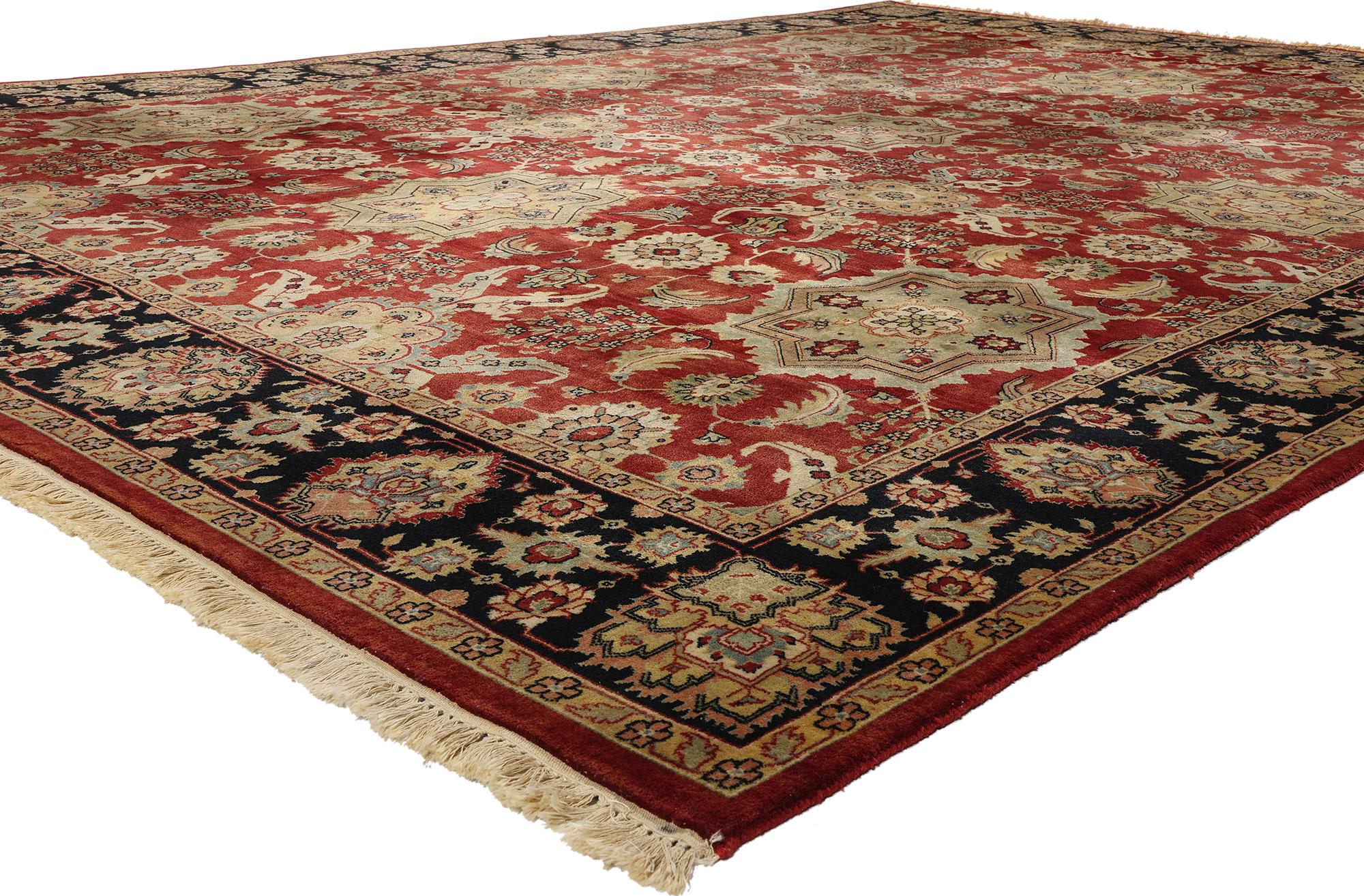 20th Century Vintage Modern Indian Mogul Rug, Timeless Allure Meets Traditional Sensibility For Sale