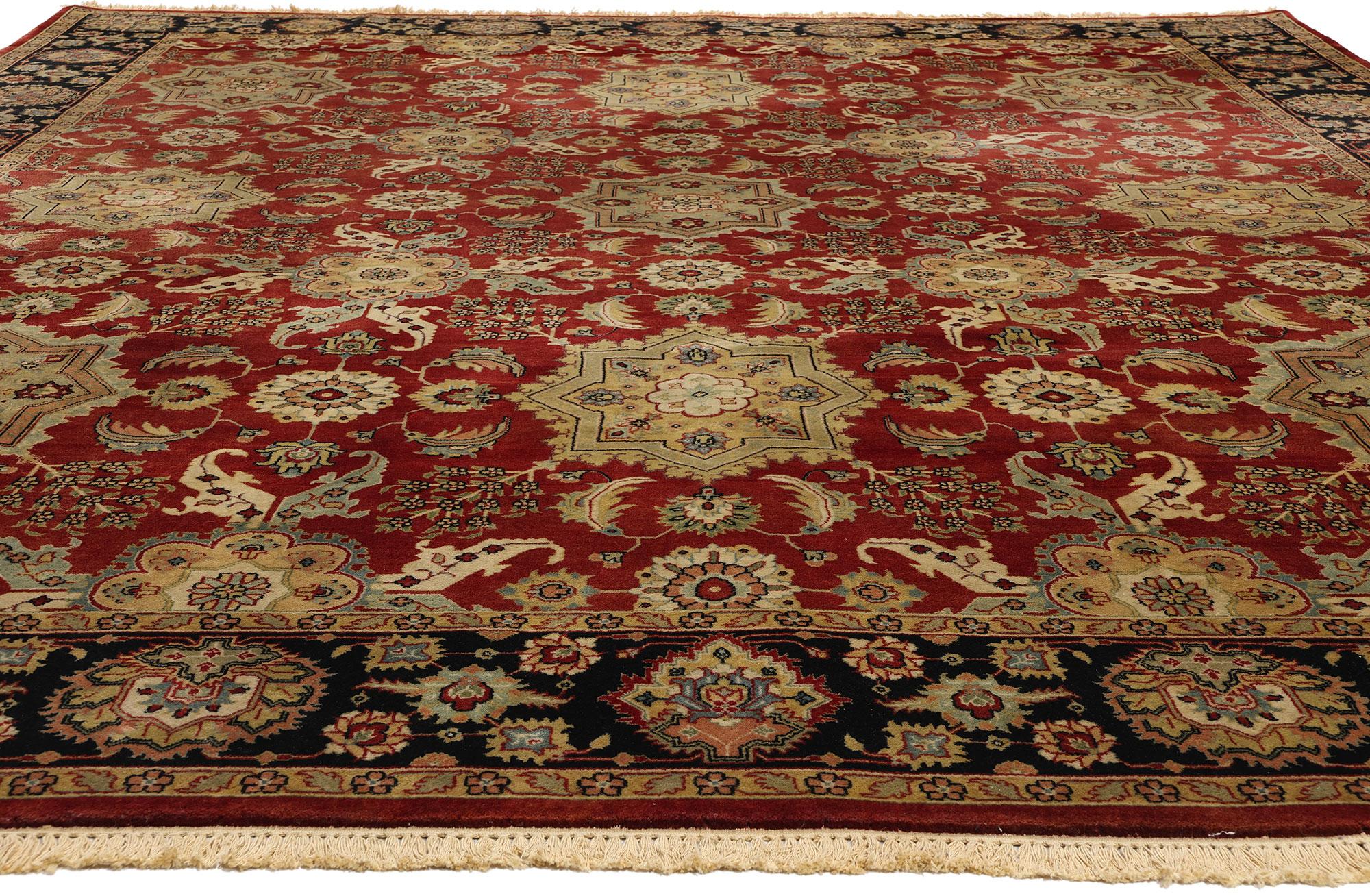 Vintage Modern Indian Mogul Rug, Timeless Allure Meets Traditional Sensibility For Sale 1