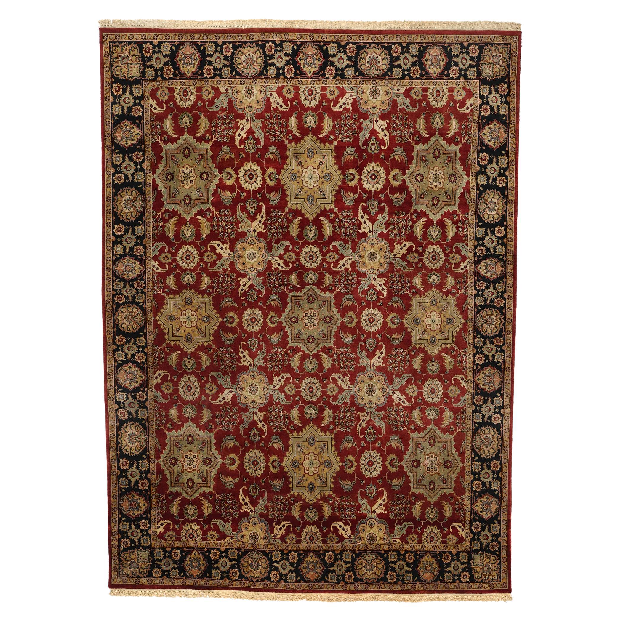 Vintage Modern Indian Mogul Rug, Timeless Allure Meets Traditional Sensibility For Sale