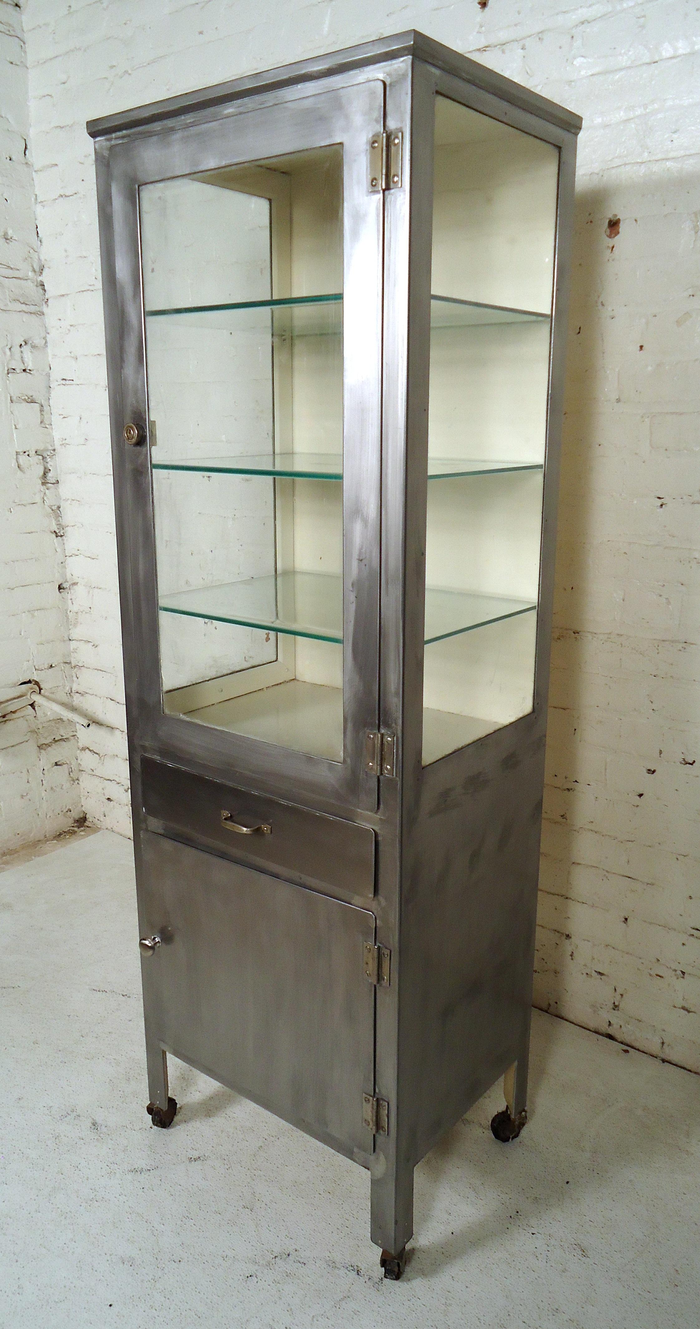 Mid-20th Century Vintage Modern Industrial Medical Cabinet