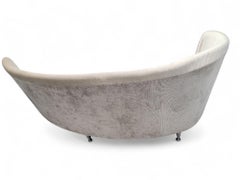 Vintage Modern Italian Moroso NewTone Drop Left Sofa Reupholstered in Velvet