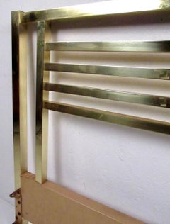 Vintage Modern King-Size Brass Bed Headboard