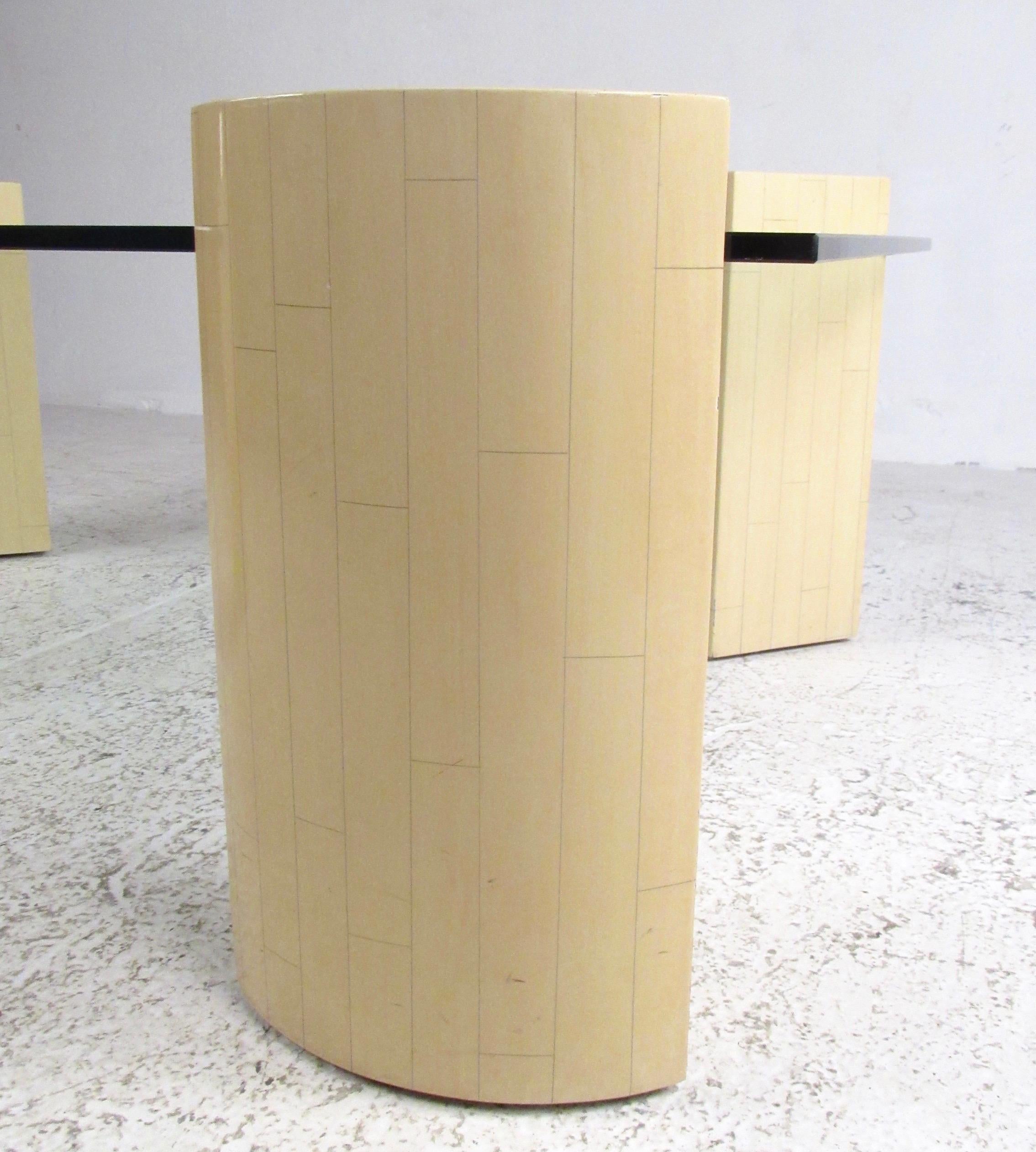 Mid-Century Modern Vintage Modern Lacquered Base Coffee Table