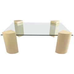 Vintage Modern Lacquered Base Coffee Table