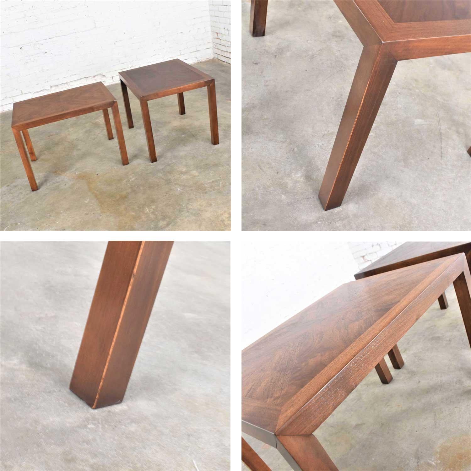 Vintage Modern Lane Parsons Style #1124-5 Walnut End or Side Tables, 1970, Pair 5