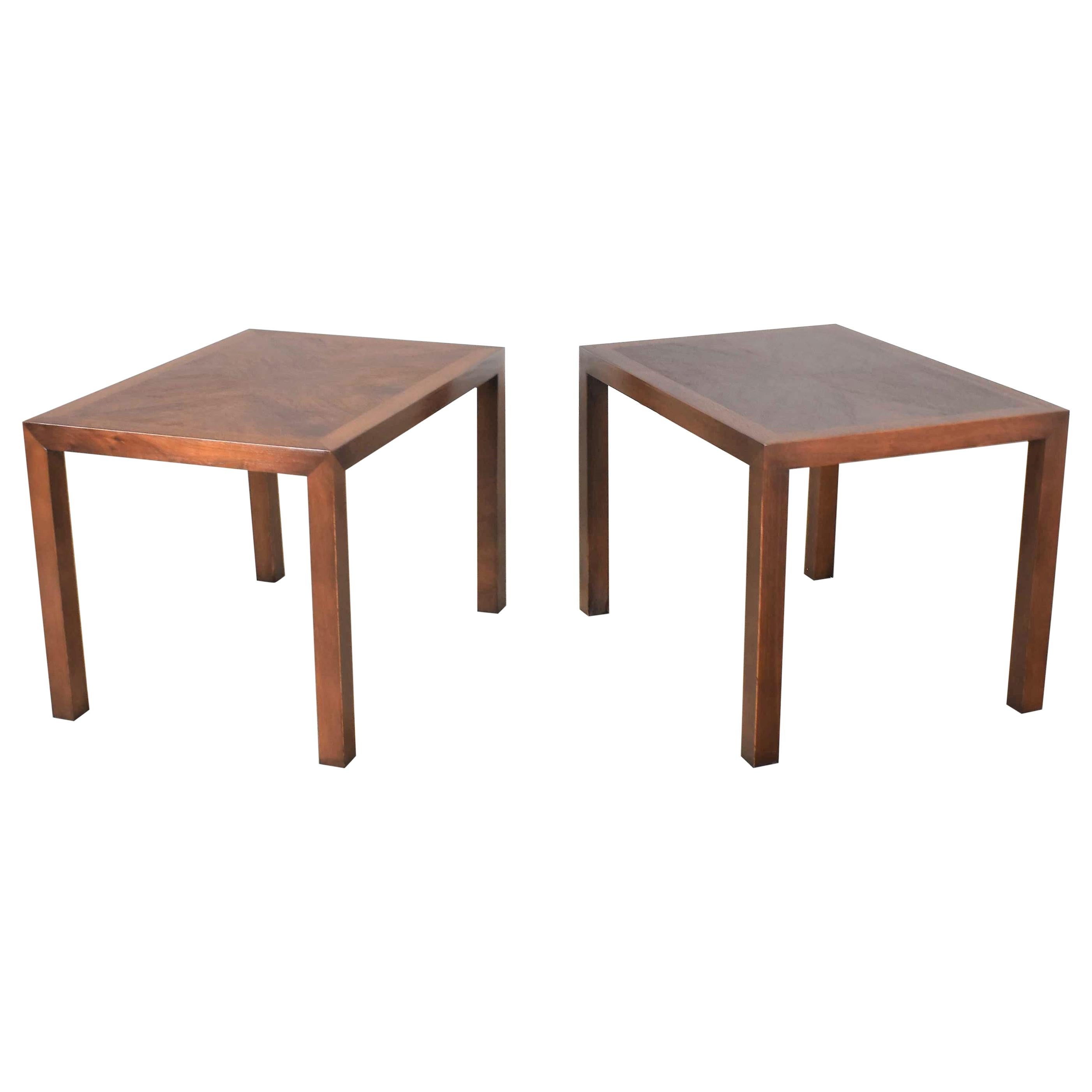 Vintage Modern Lane Parsons Style #1124-5 Walnut End or Side Tables, 1970, Pair