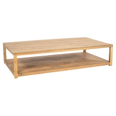 Vintage modern Large Coffee Table made in reclaimed teak in natural color