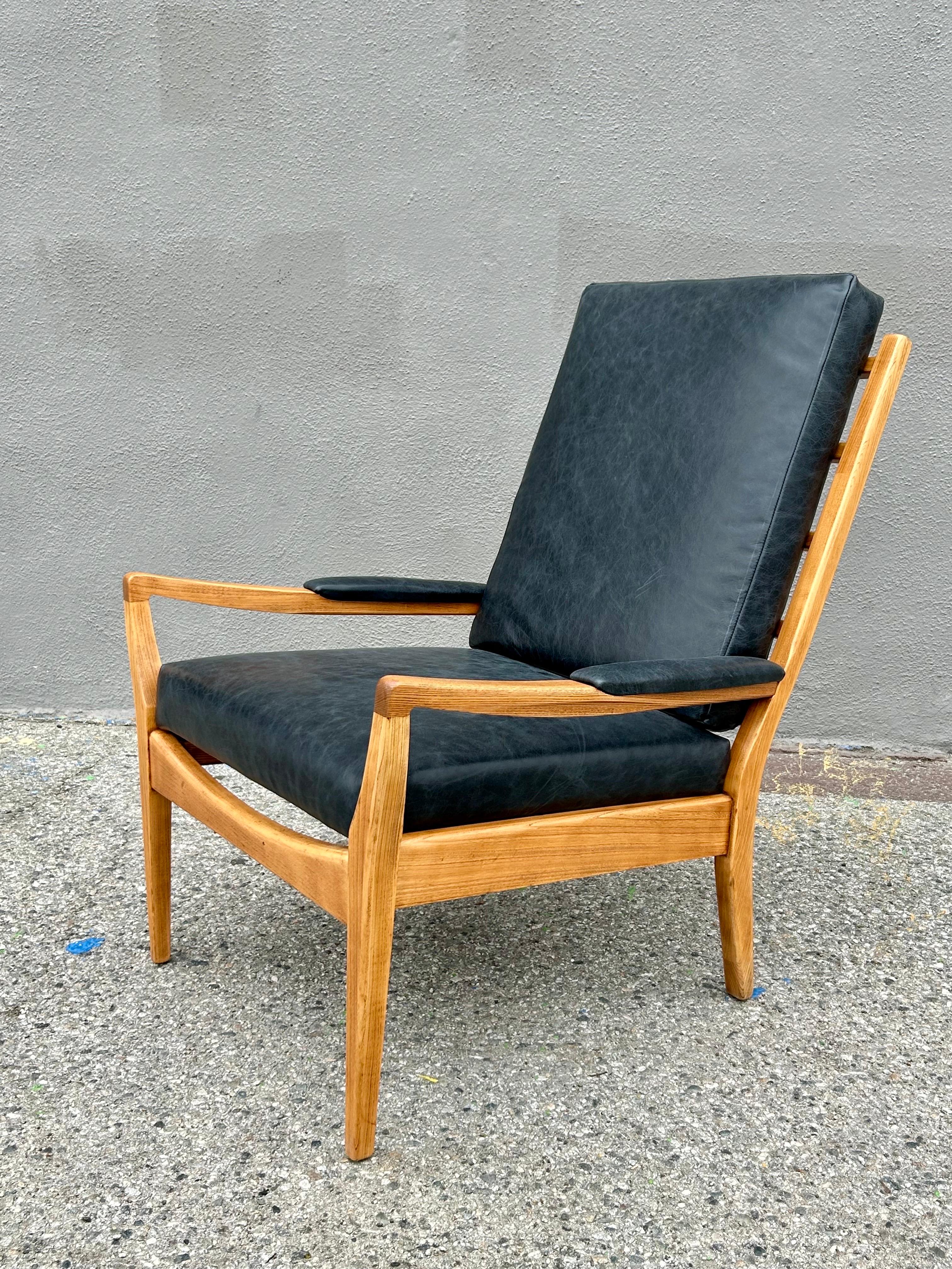 Woodwork Modern Leather Lounge Chair Don Princess