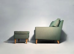 Vintage Modern Lounge Chair & Ottoman manner Wormley / Dunbar / Paul McCobb