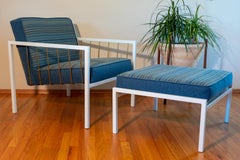 Moderner Vintage-Loungesessel mit Ottomane im Vintage-Stil von Donald Knorr für Vista of California