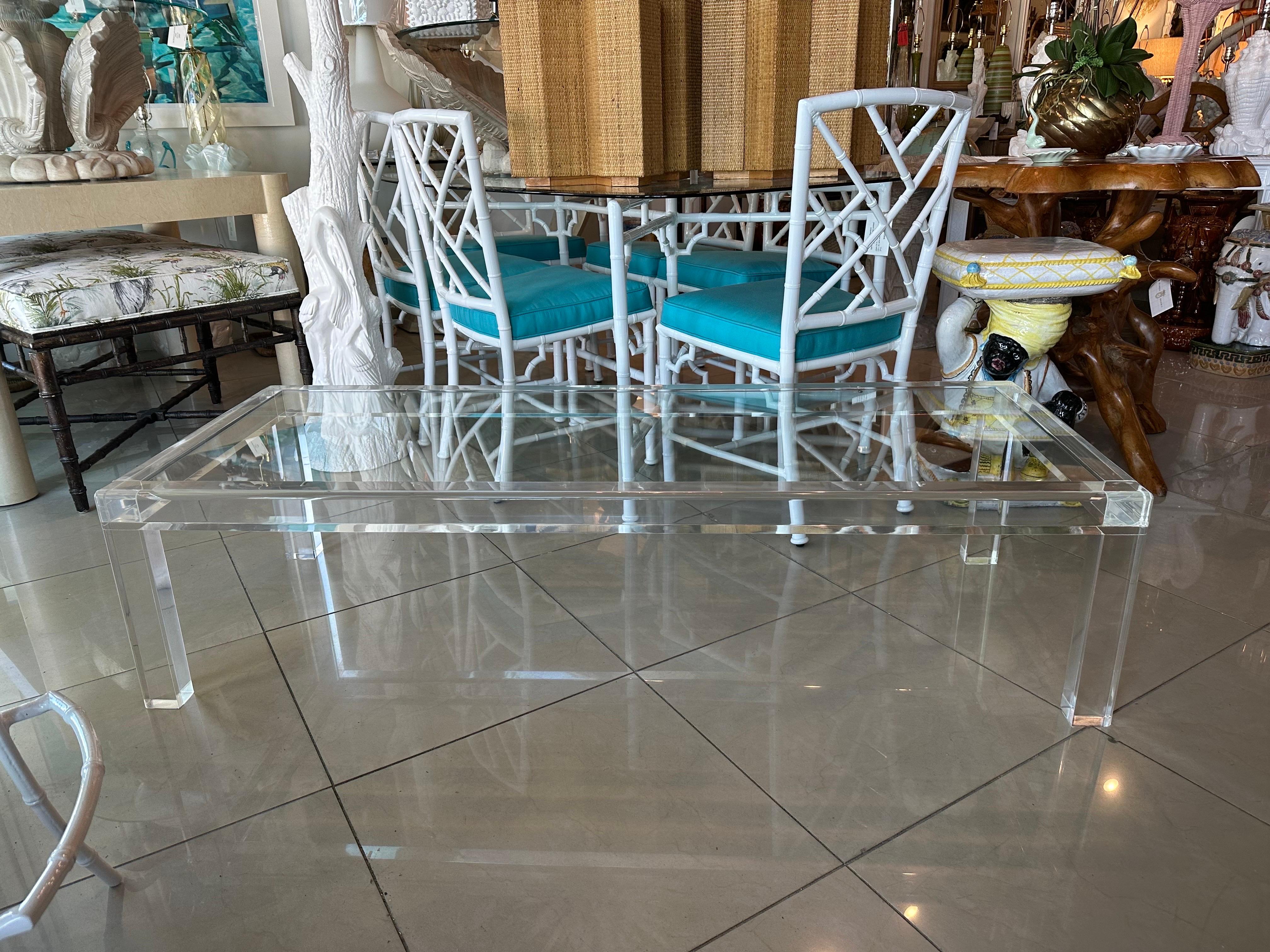 vintage lucite coffee table