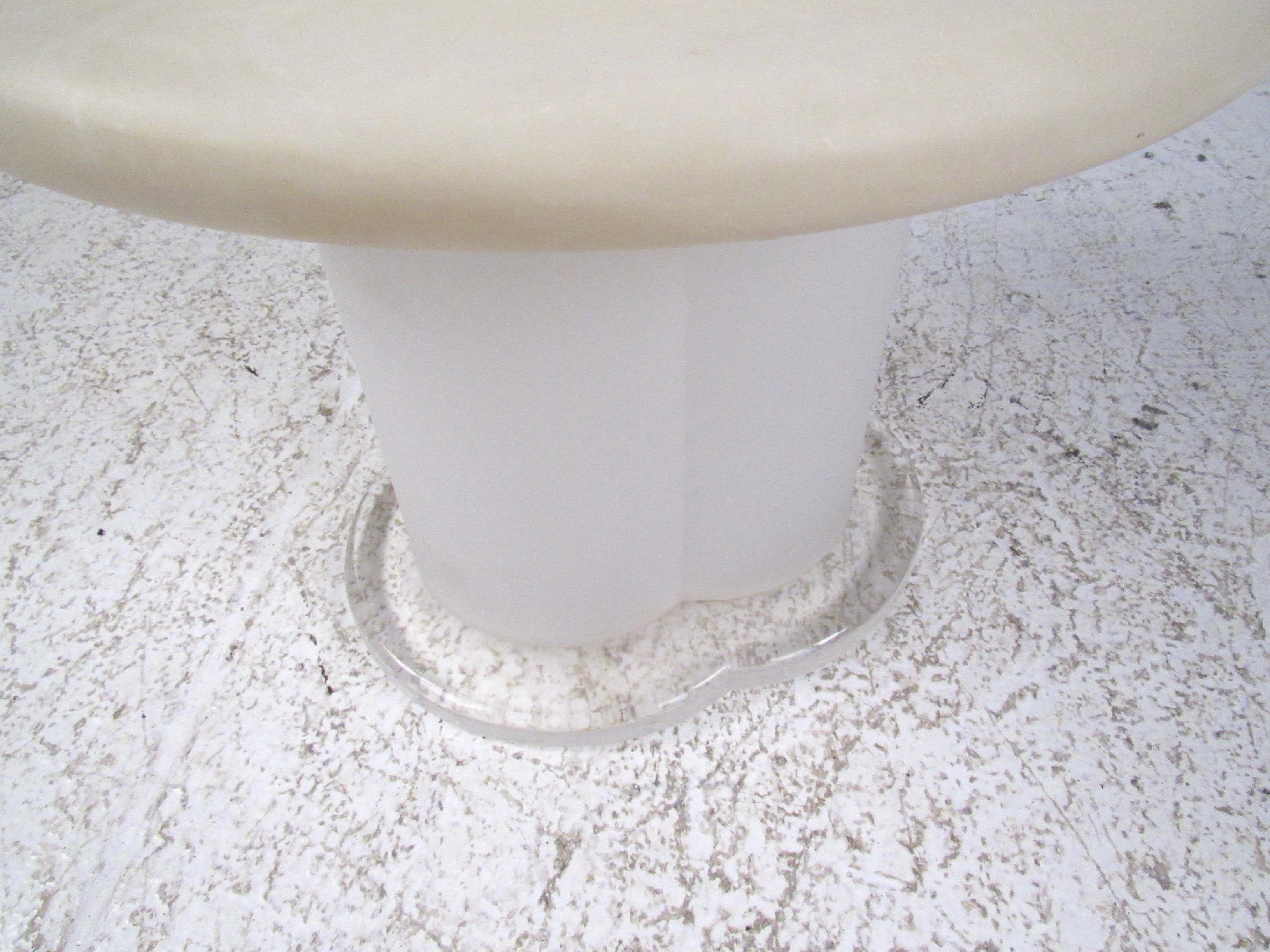 Vintage Modern Lucite End Table after Karl Springer For Sale 5