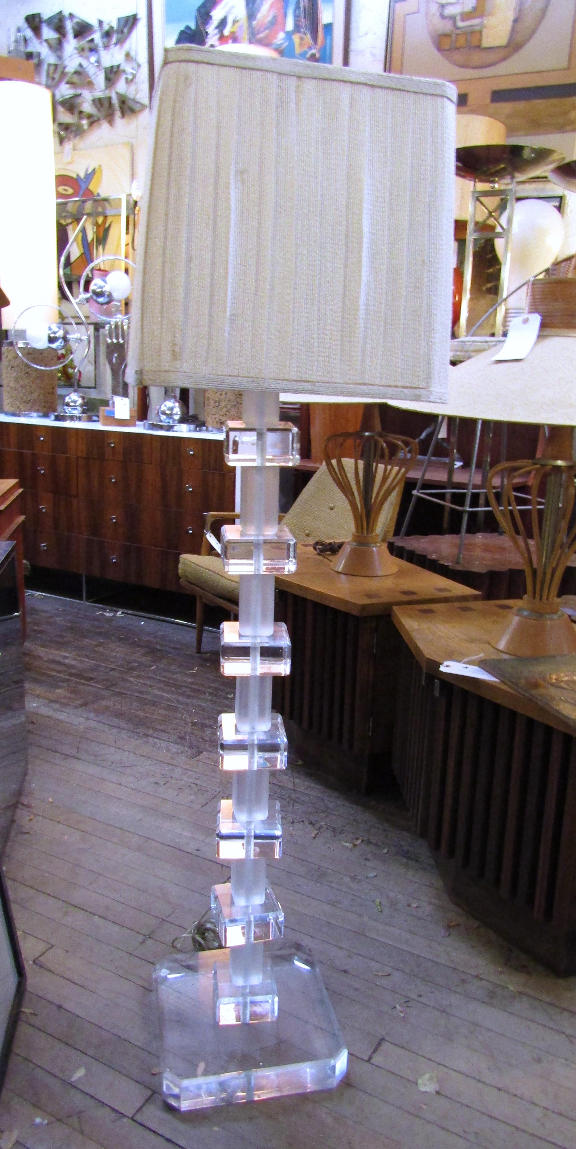 vintage lucite floor lamp