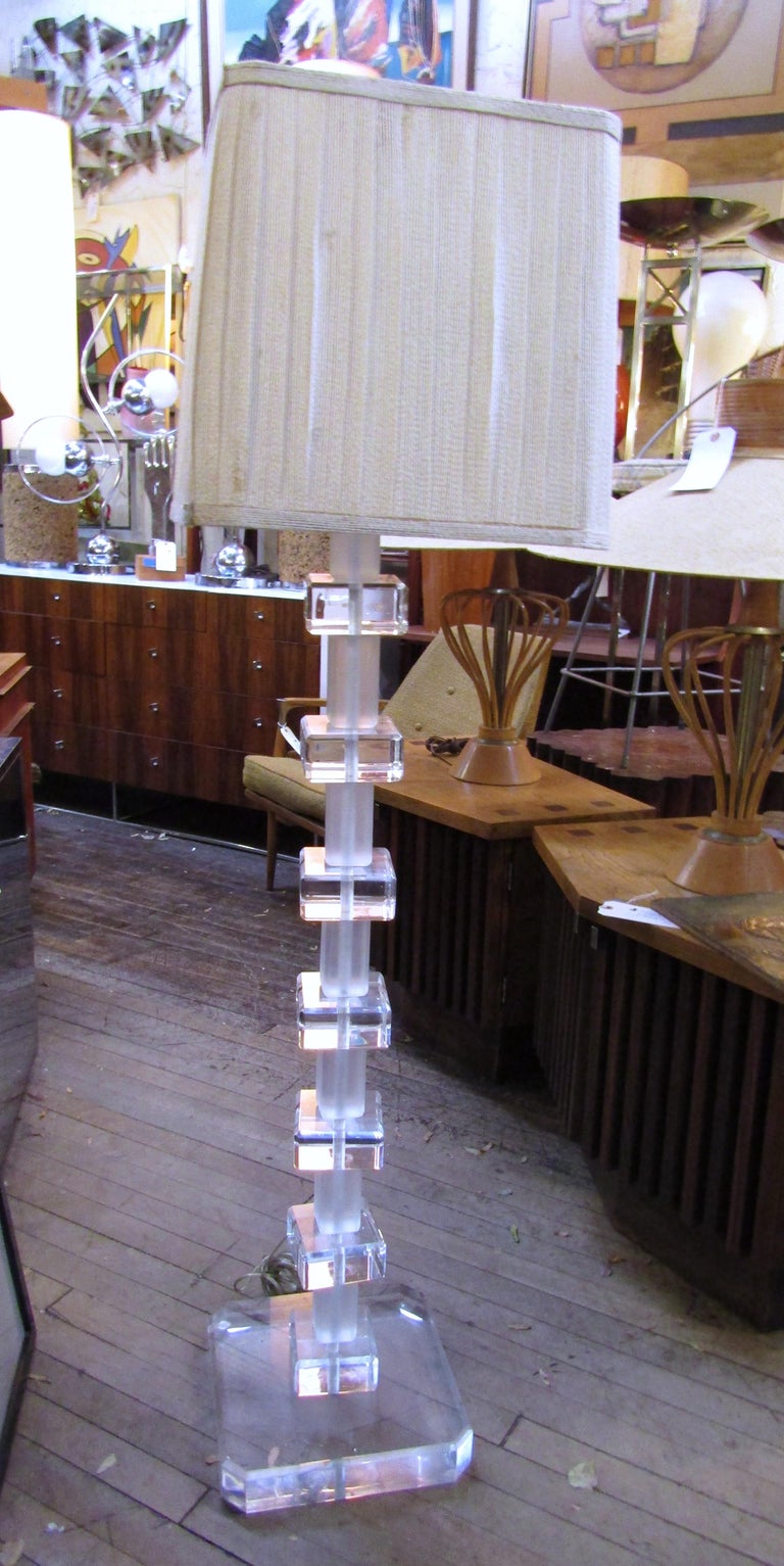 Vintage Modern Lucite Floor Lamp For Sale at 1stDibs vintage lucite