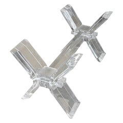 Base per tavolino da caffè Cocktail Tables in lucite moderna vintage a X