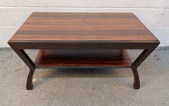 Vintage Modern Macassar Ebony Coffee Table with Sculptural Base