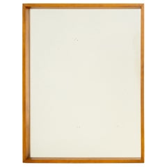 Vintage Modern Maple Wood Rectangular Framed Mirror