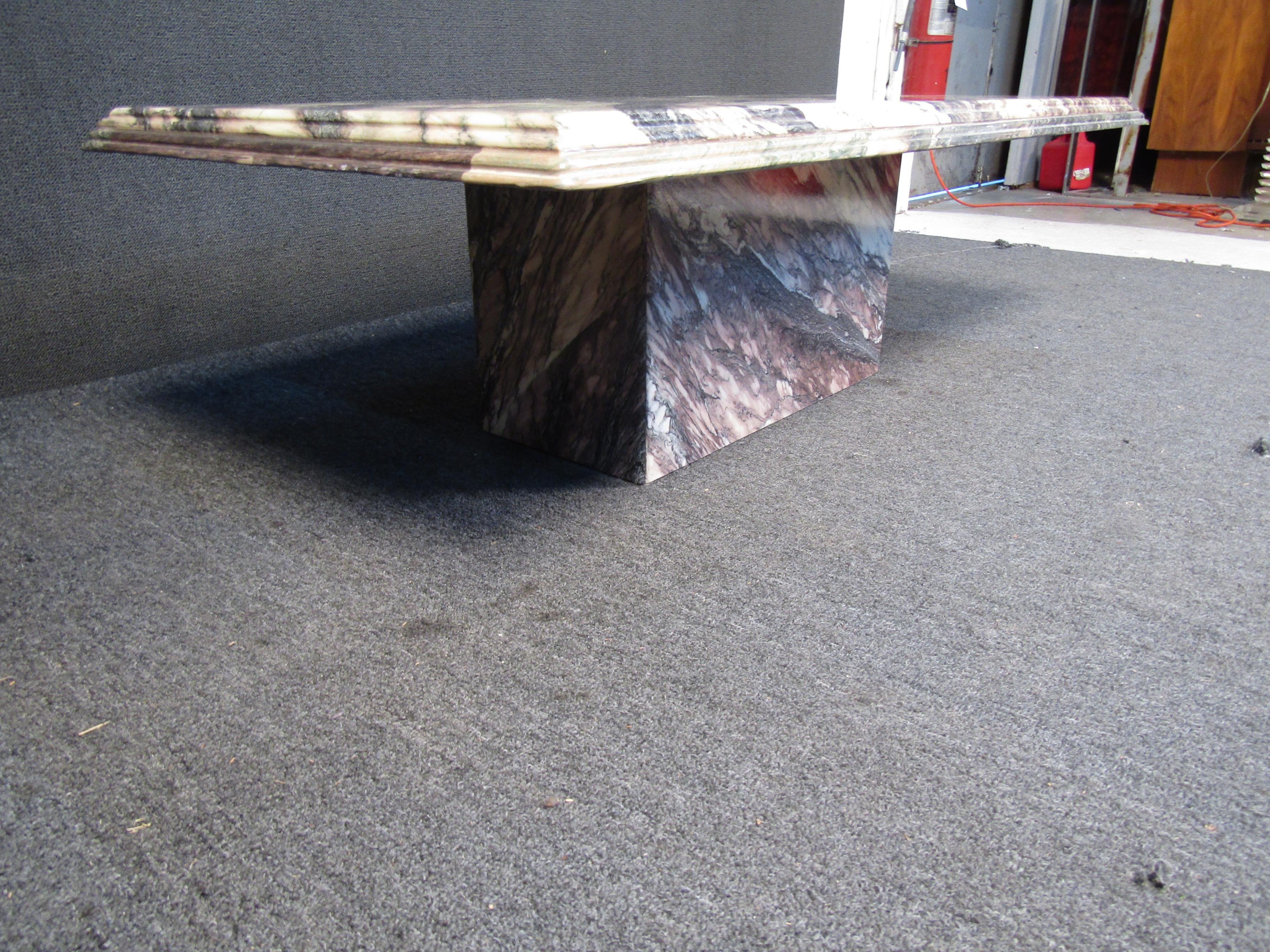 Vintage Modern Marble Coffee Table For Sale 1