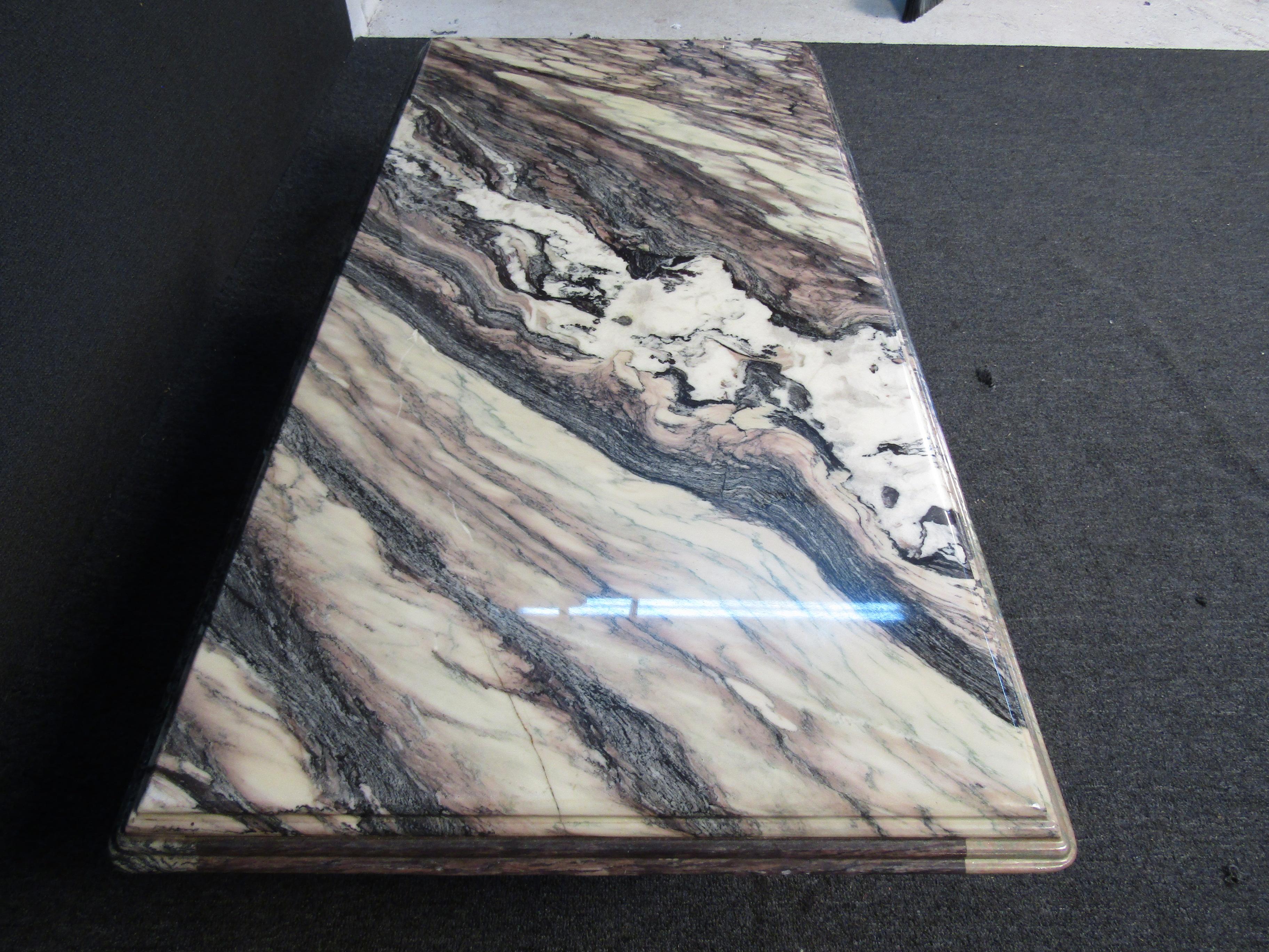 Vintage Modern Marble Coffee Table For Sale 2