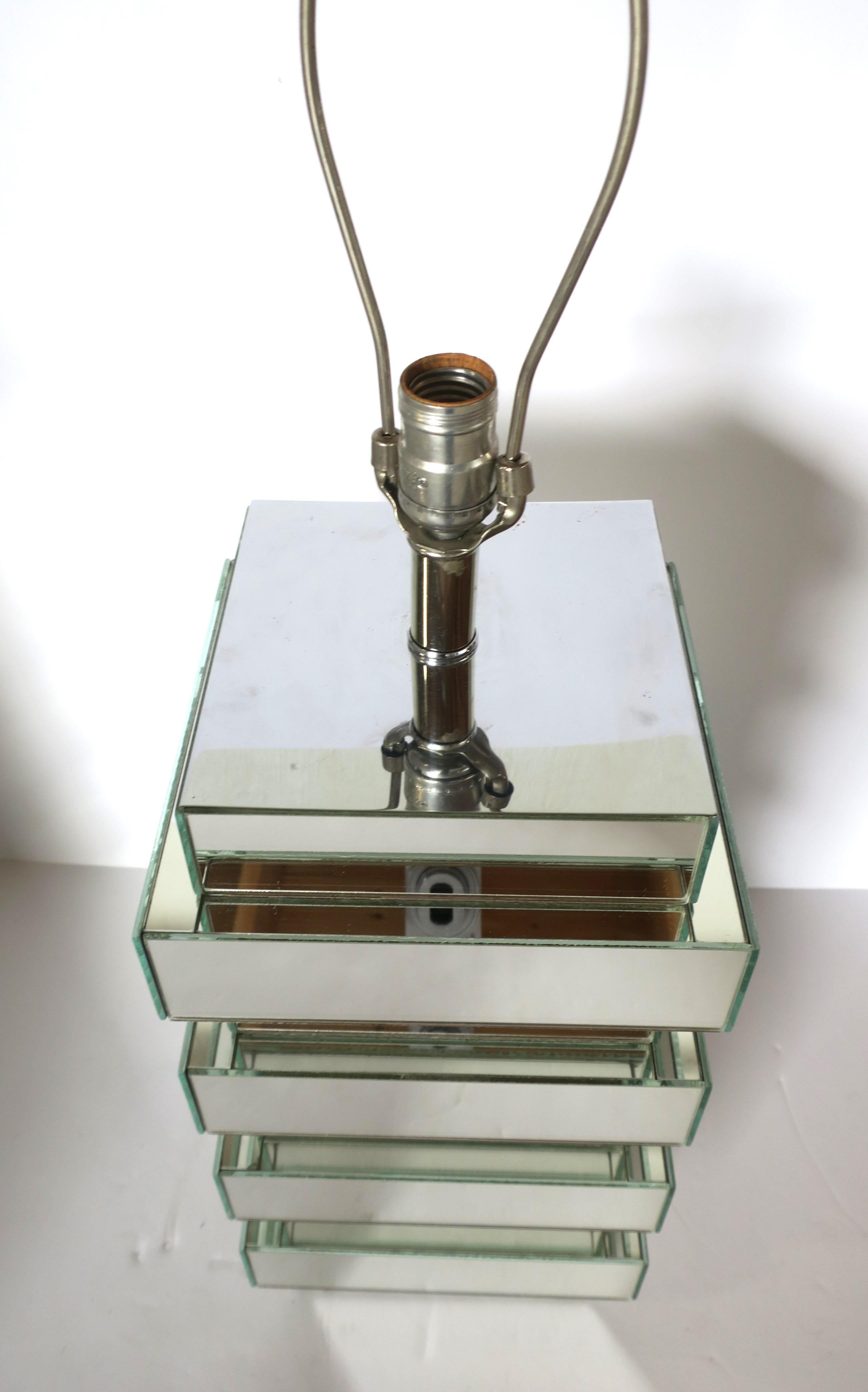 Modern Postmodern Mirrored Table Lamp, circa 1970s For Sale 5