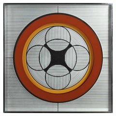 Vintage Modern Mod Op Art or Pop Art Mirror by Greg Copeland Style #1034