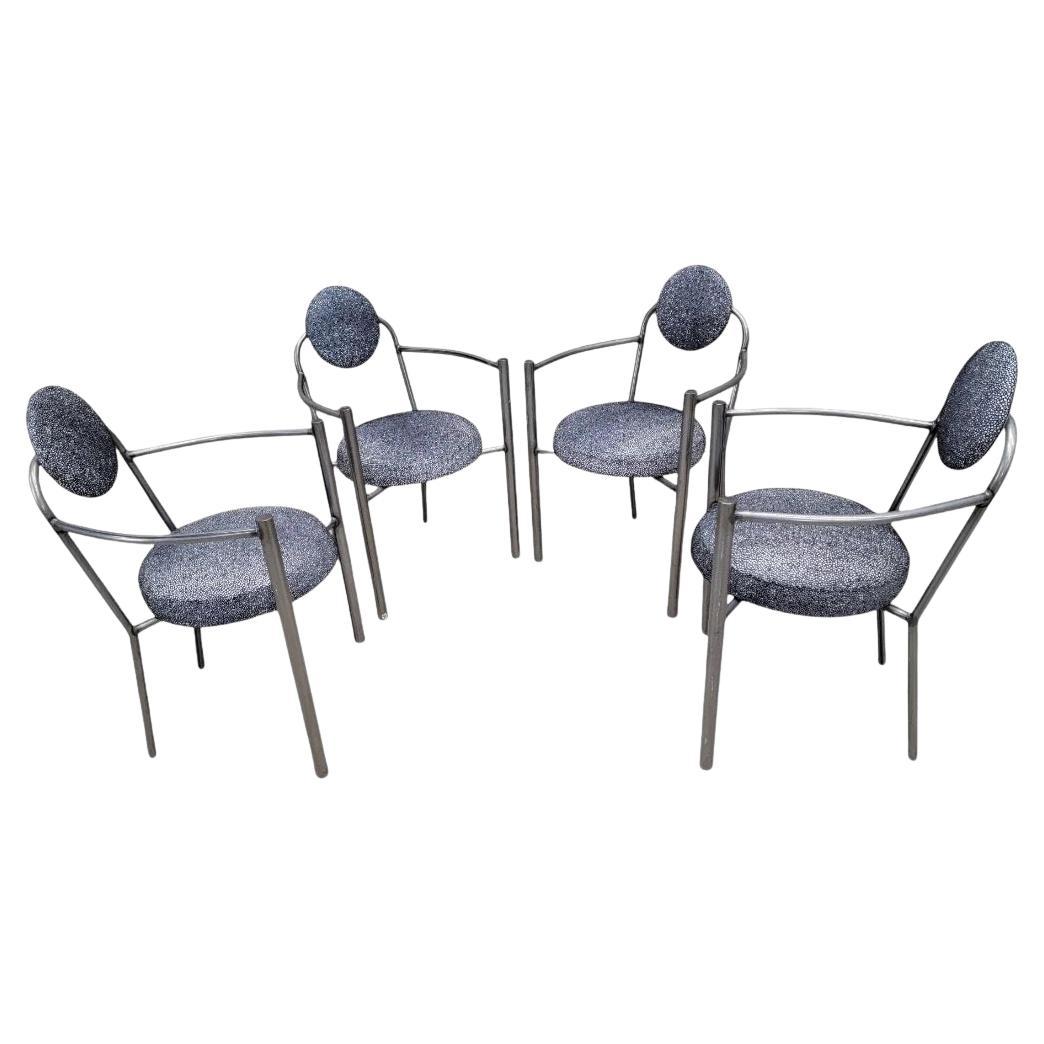 Vintage Modern Moon Chairs Newly Upholstered - Set Of 4
