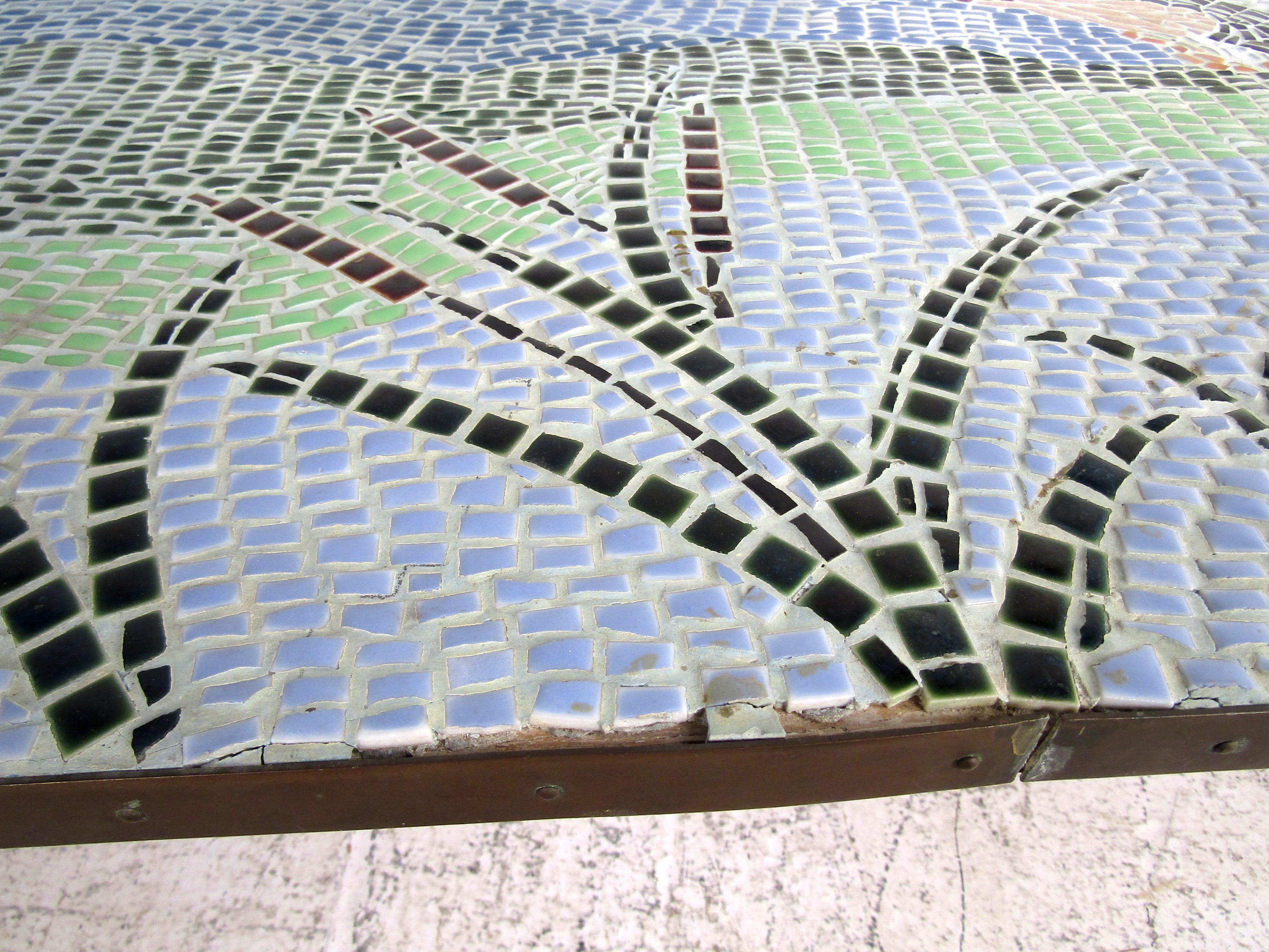 Vintage Modern Mosaic Coffee Table For Sale 3
