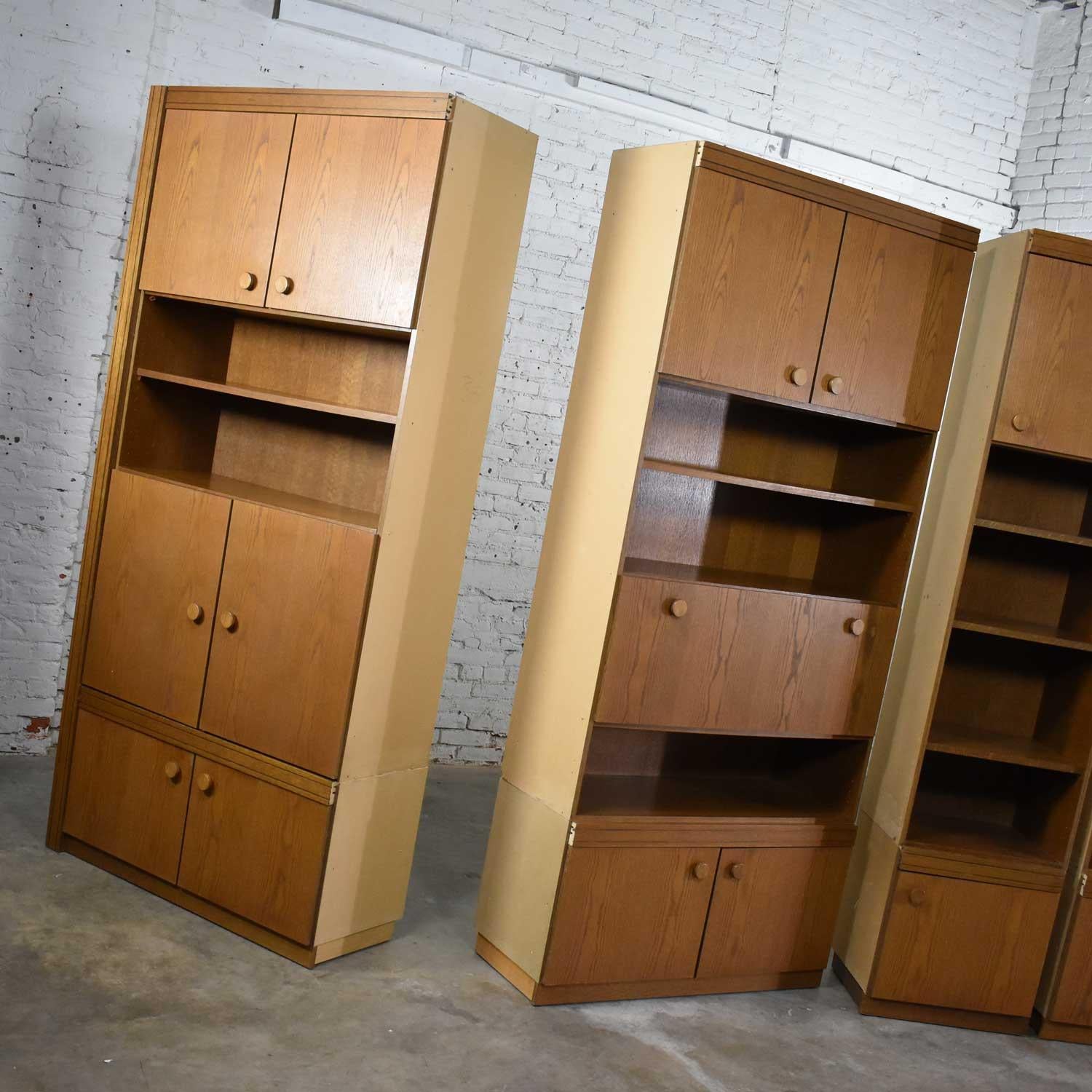Vintage Modern Oak 4 Section Modular Wall Unit from Lord Series by Kämper Intl. 5